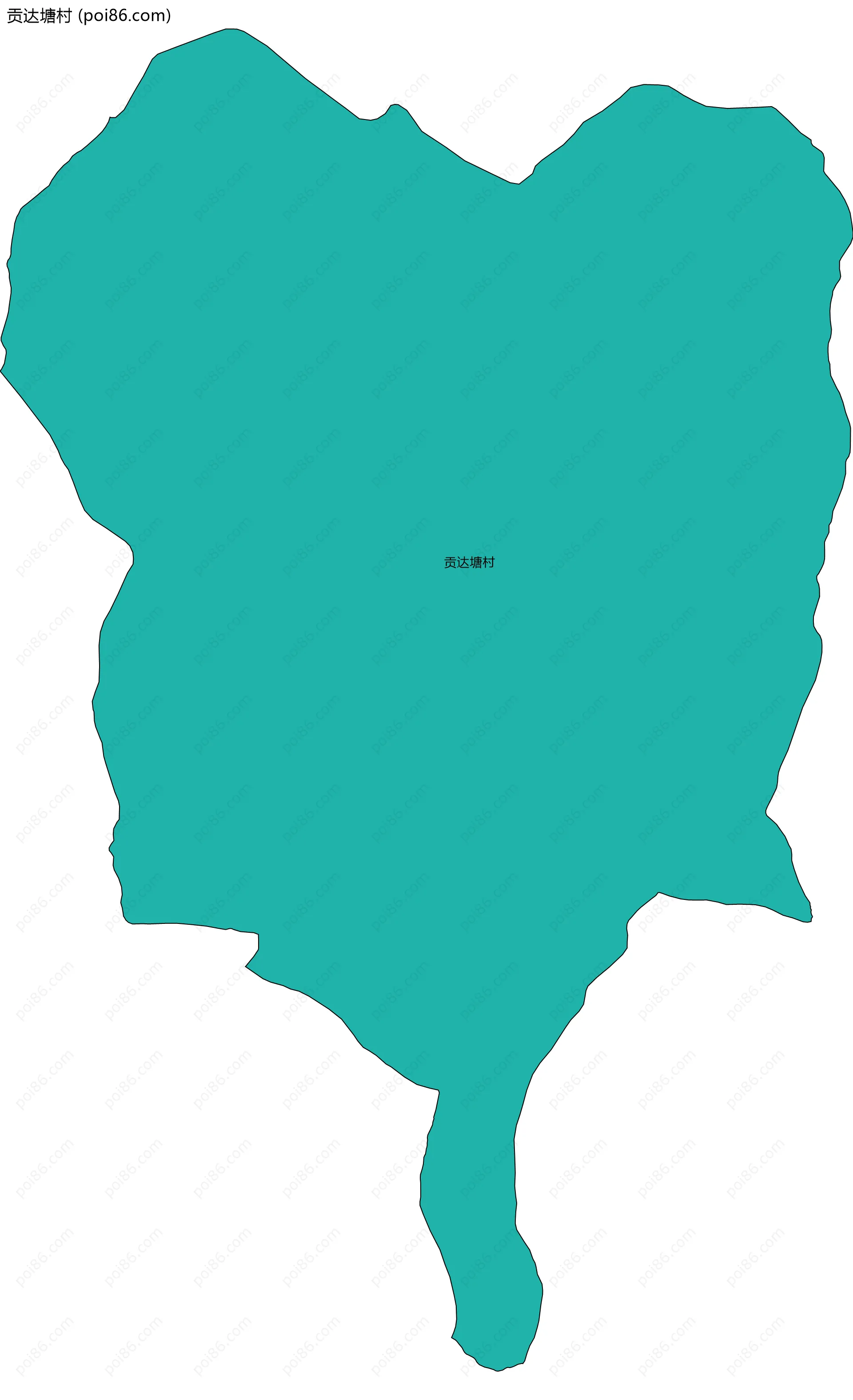 贡达塘村边界地图