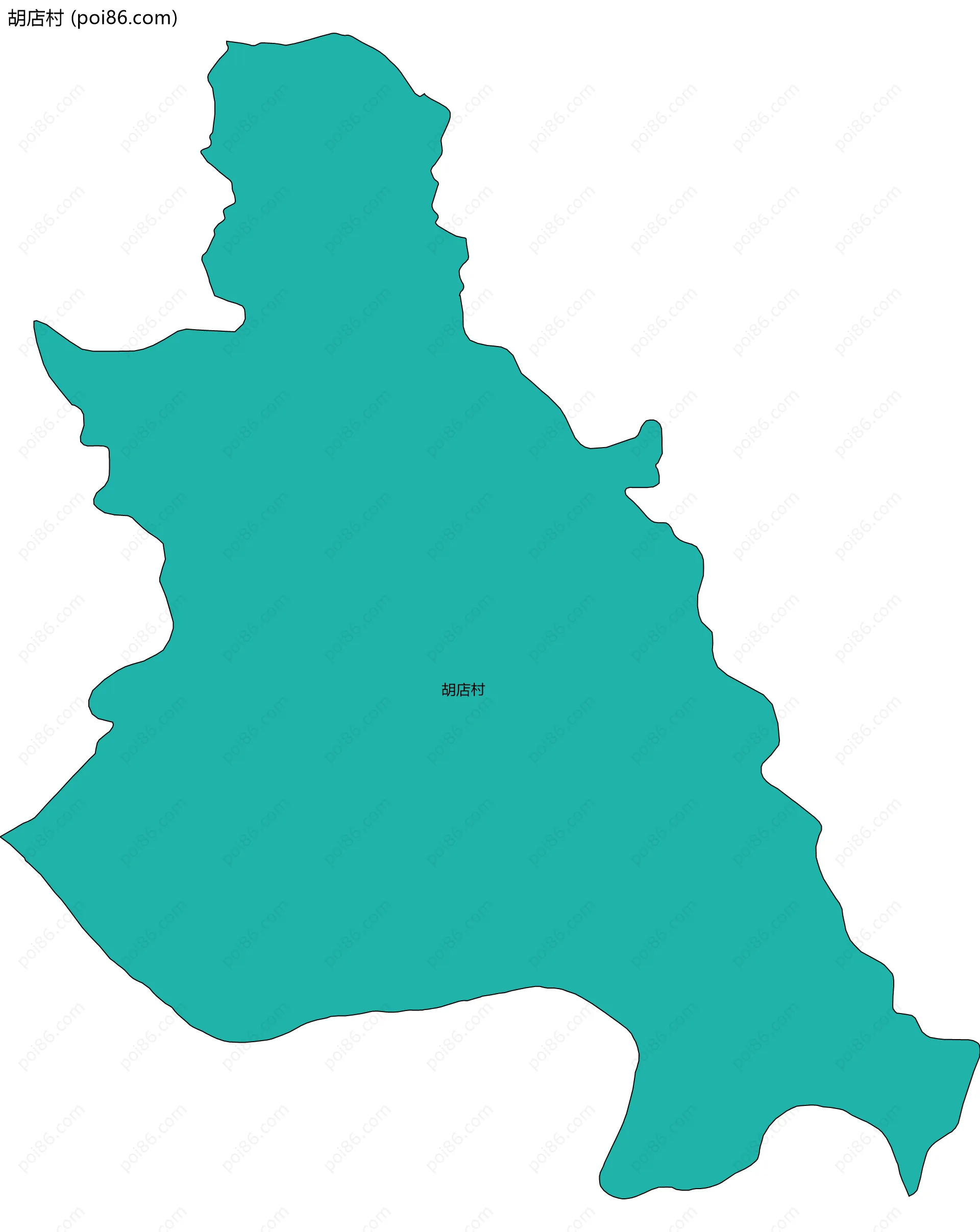 胡店村边界地图