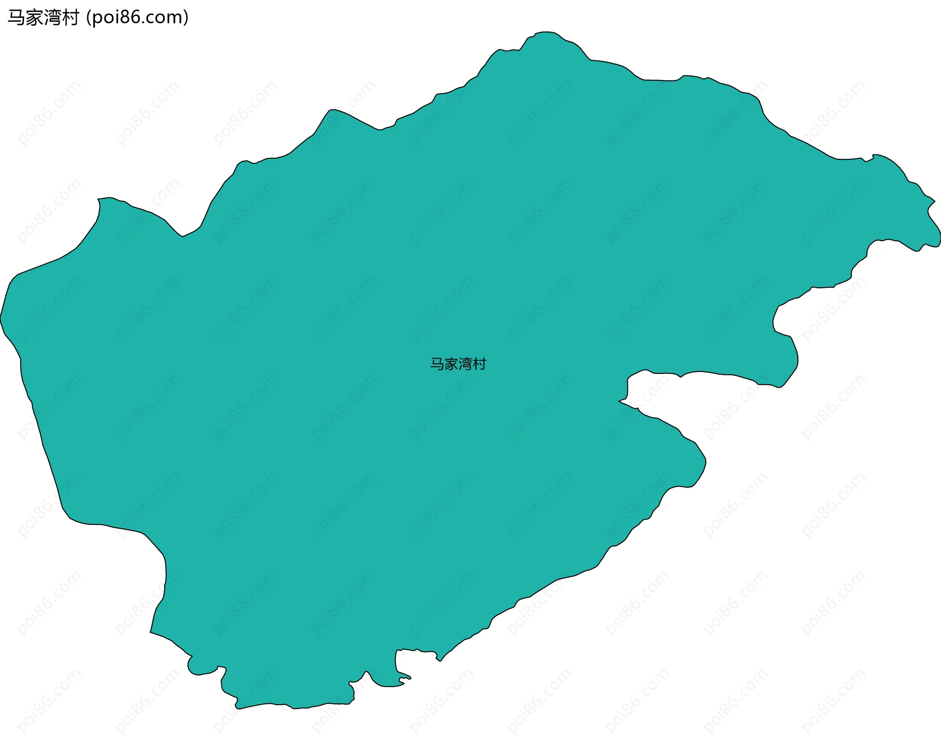 马家湾村边界地图