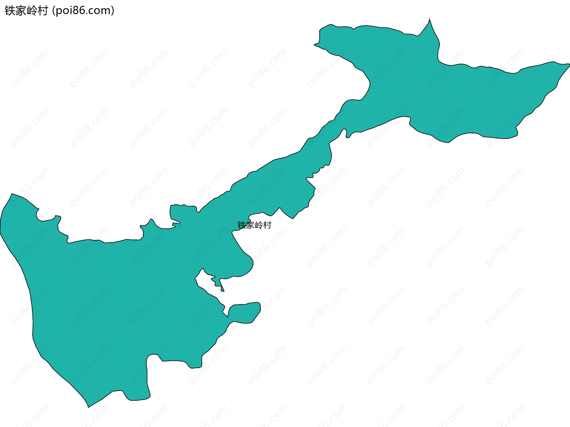 铁家岭村边界地图