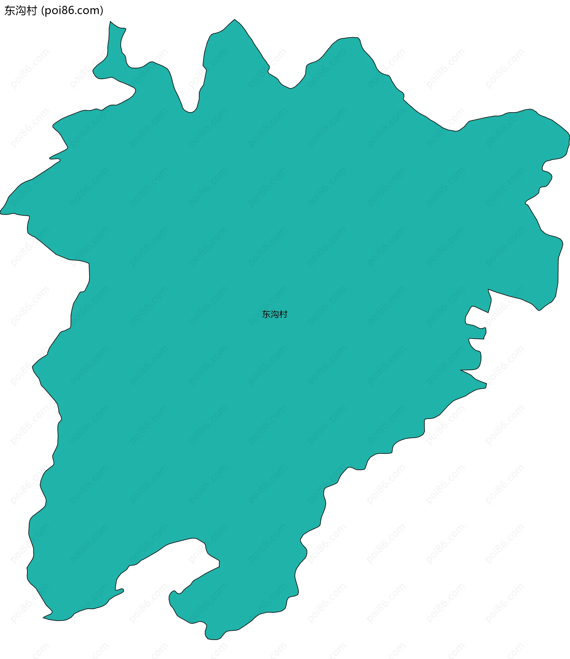 东沟村边界地图