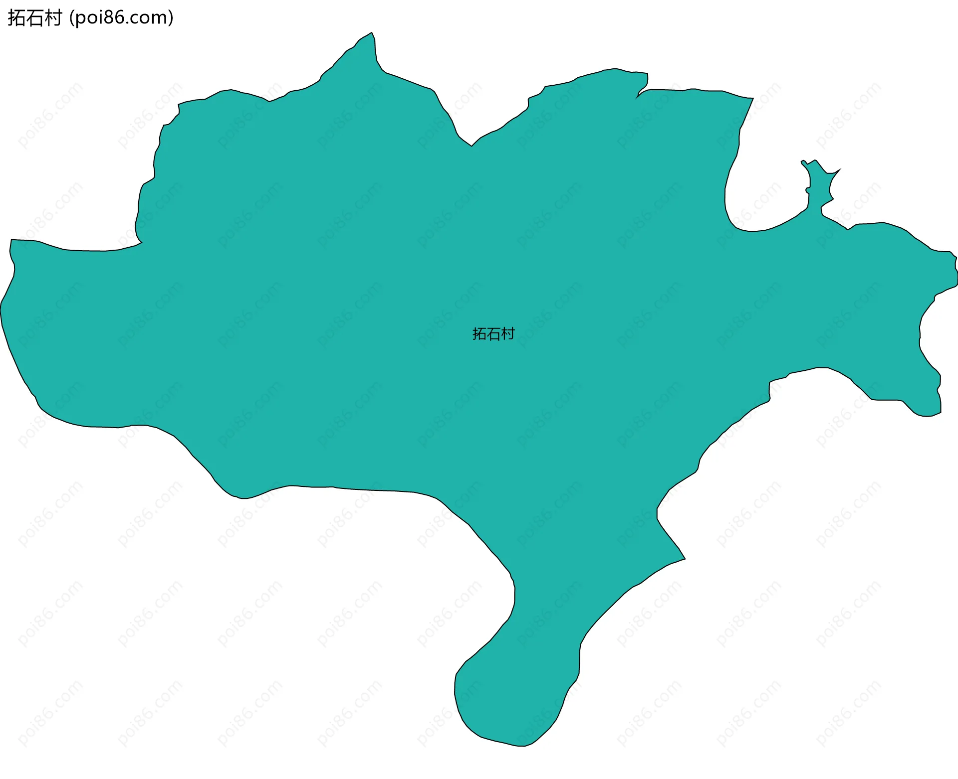 拓石村边界地图