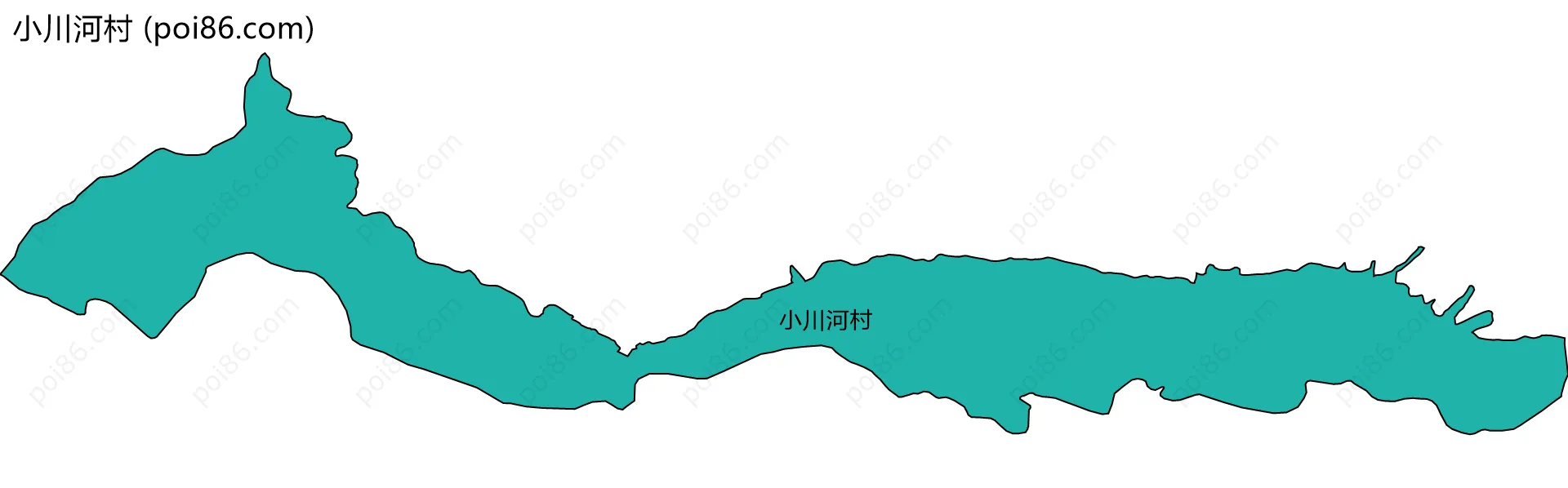 小川河村边界地图