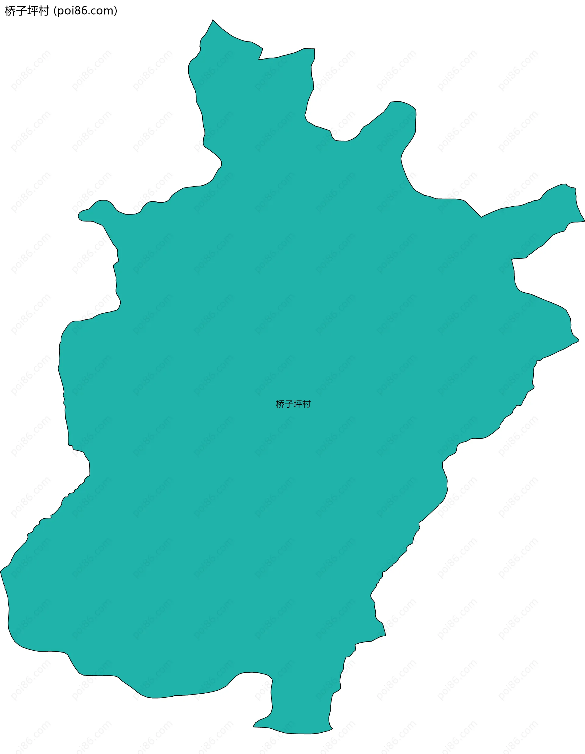 桥子坪村边界地图