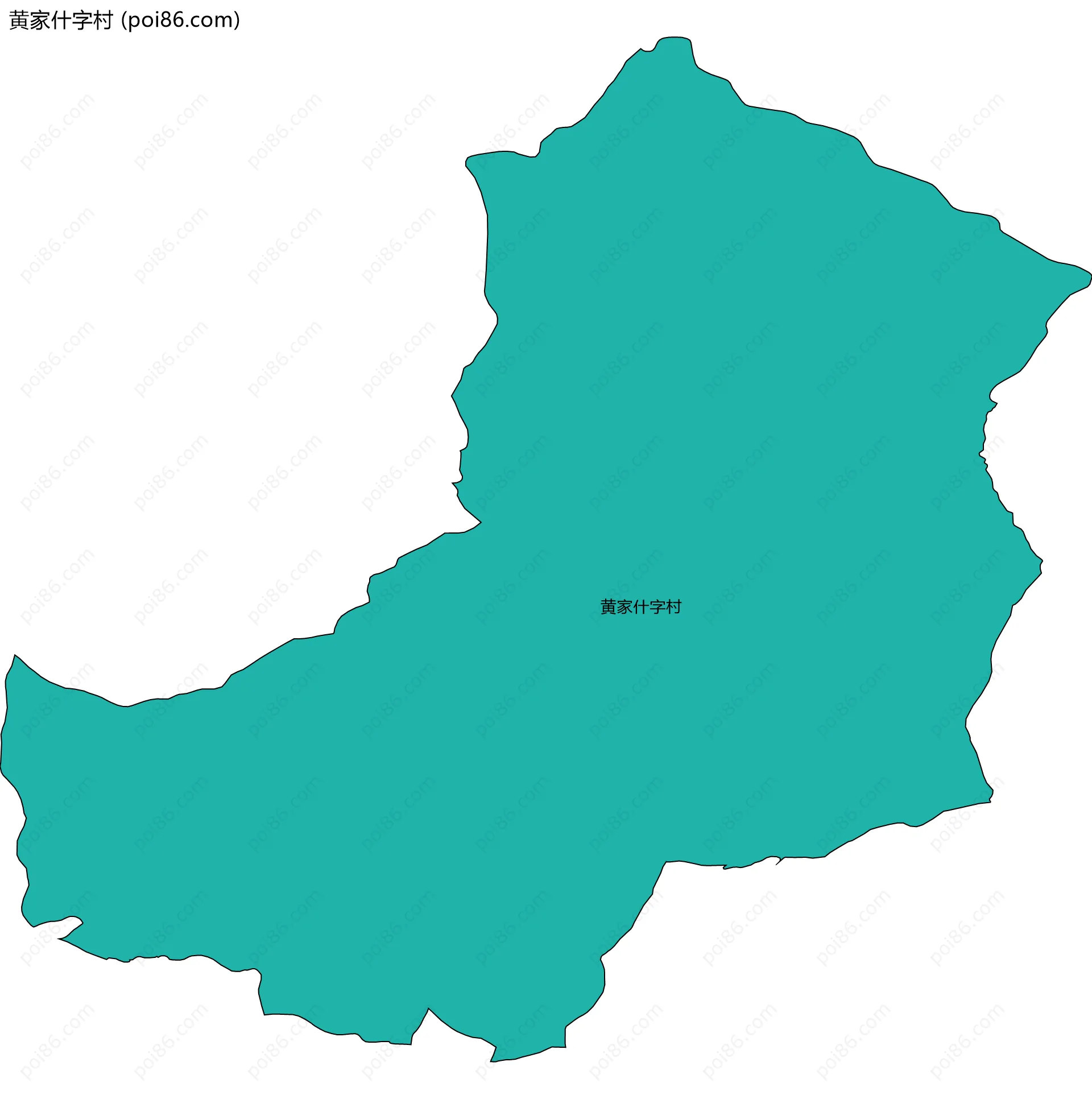 黄家什字村边界地图