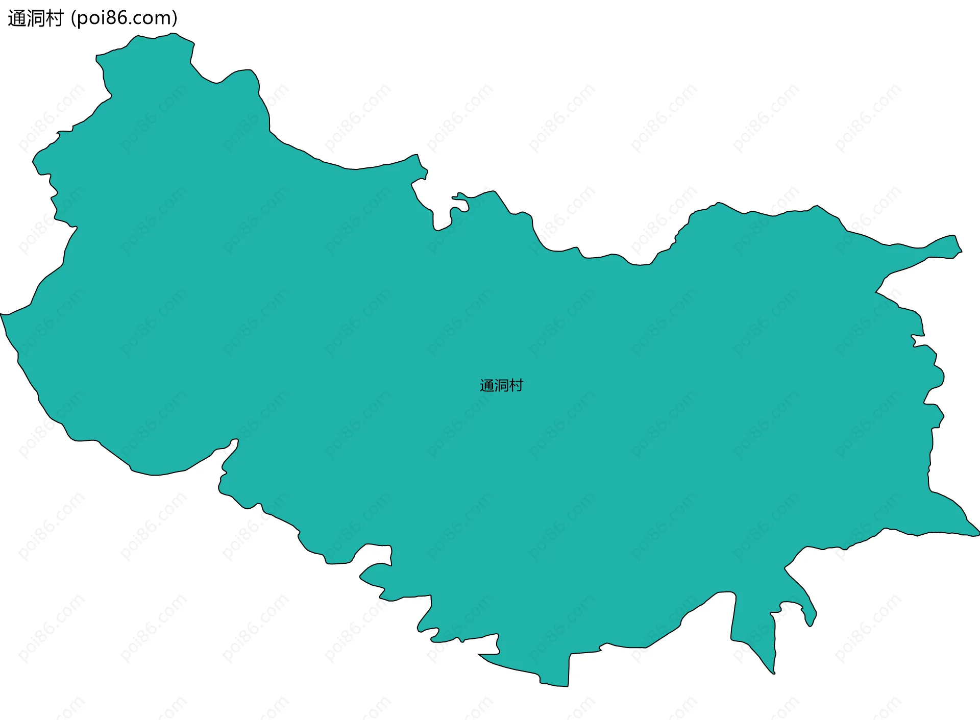 通洞村边界地图