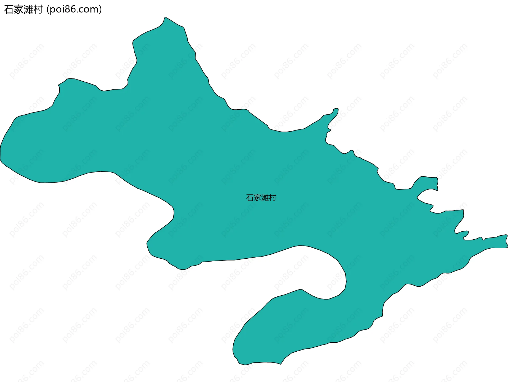 石家滩村边界地图