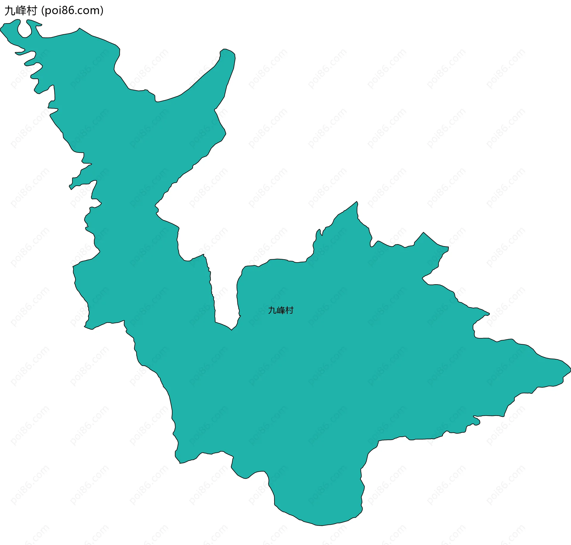 九峰村边界地图