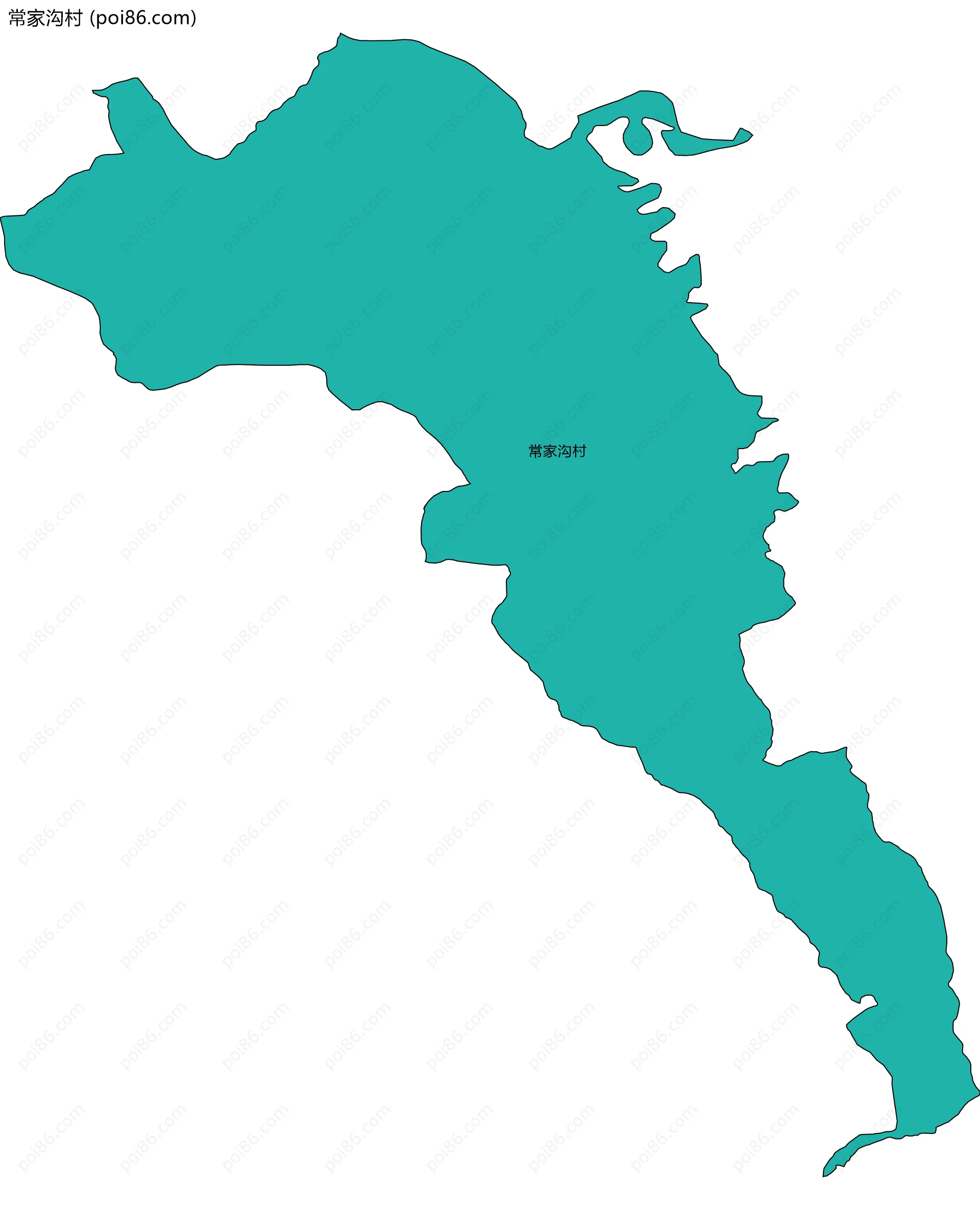 常家沟村边界地图