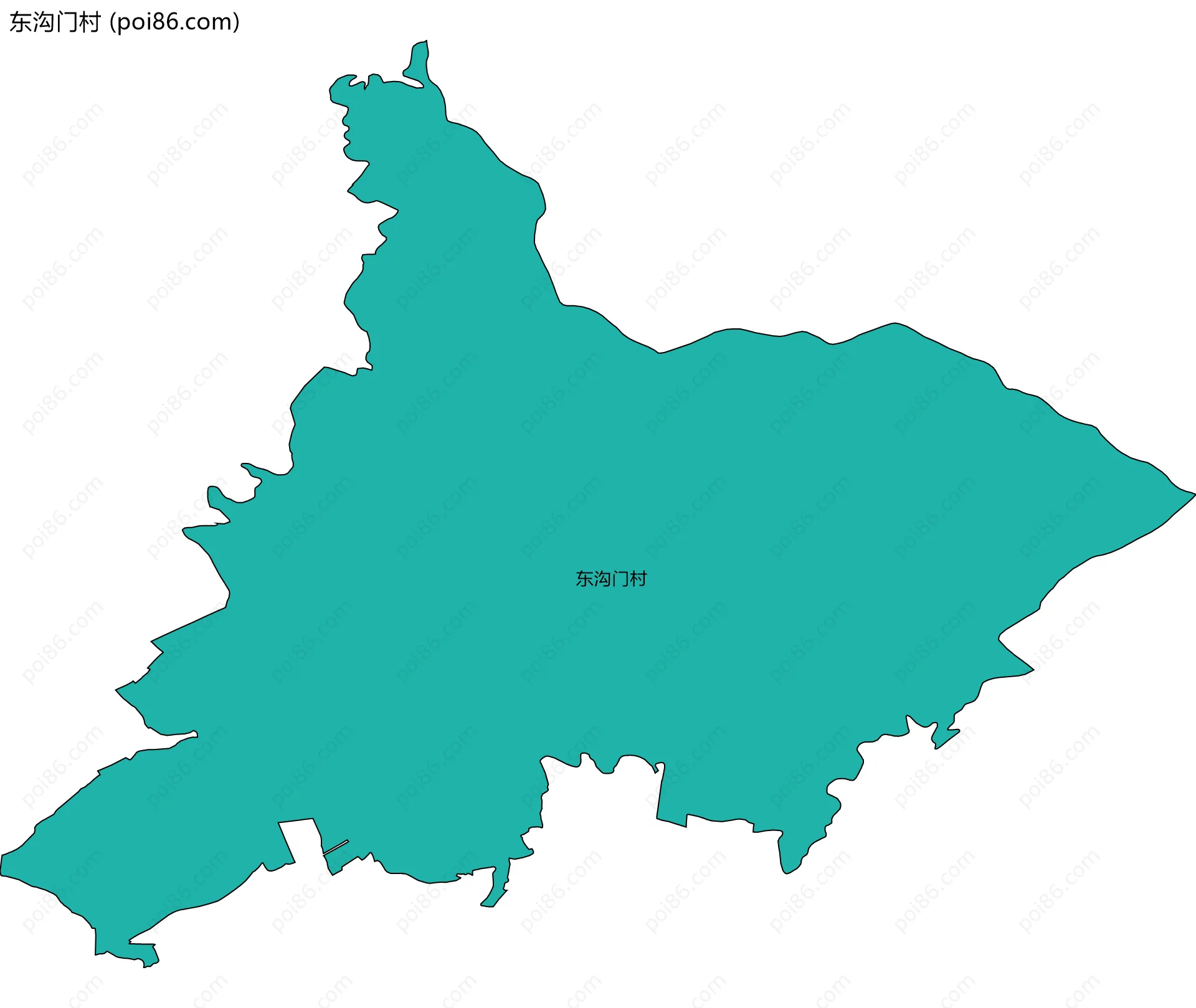 东沟门村边界地图