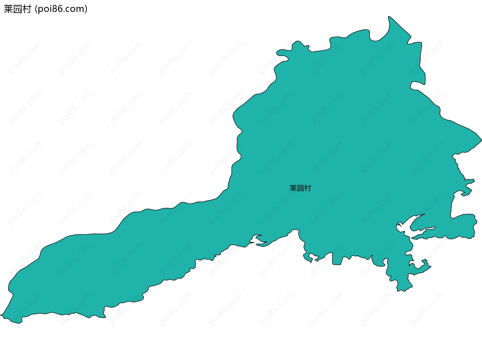 莱园村边界地图