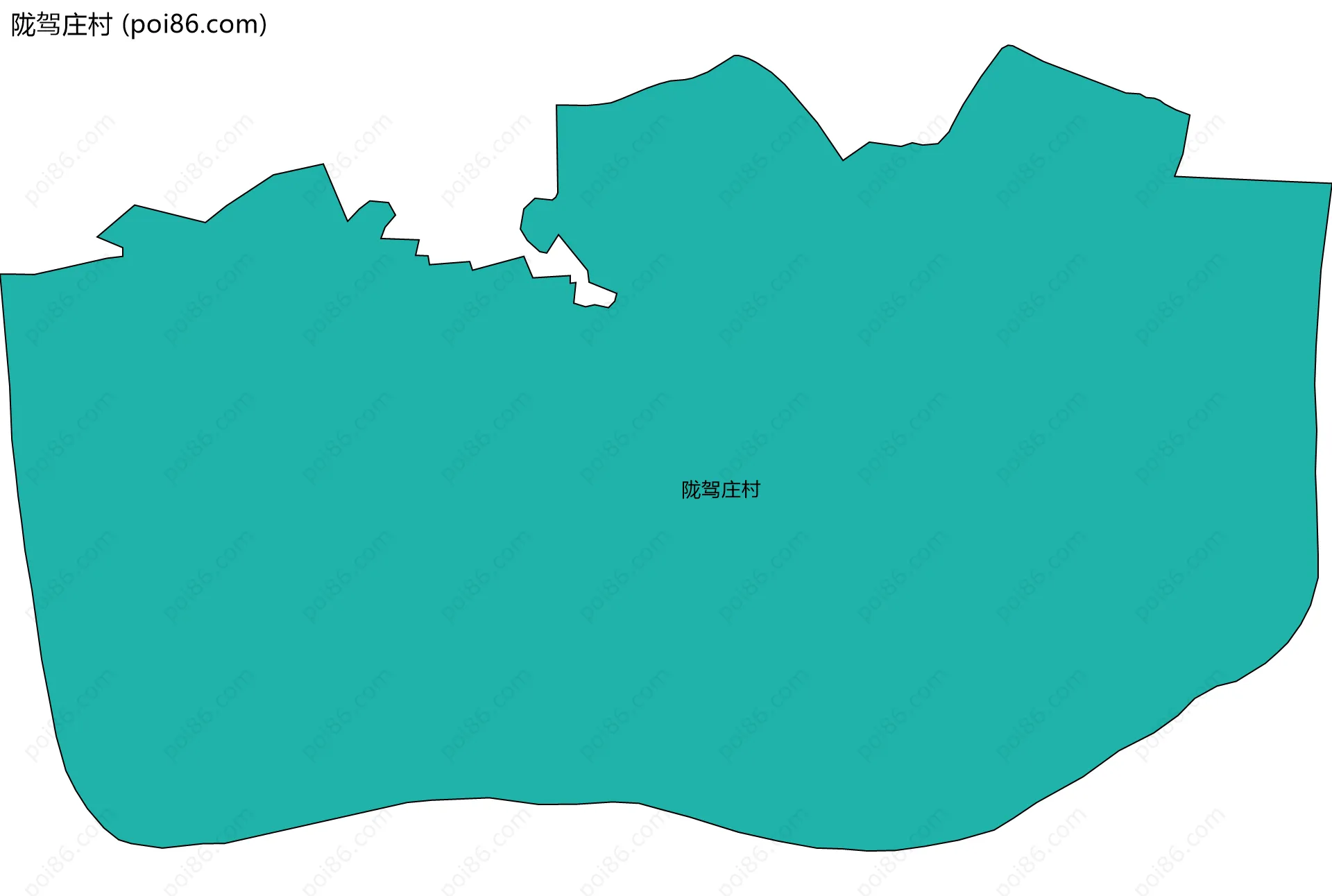 陇驾庄村边界地图