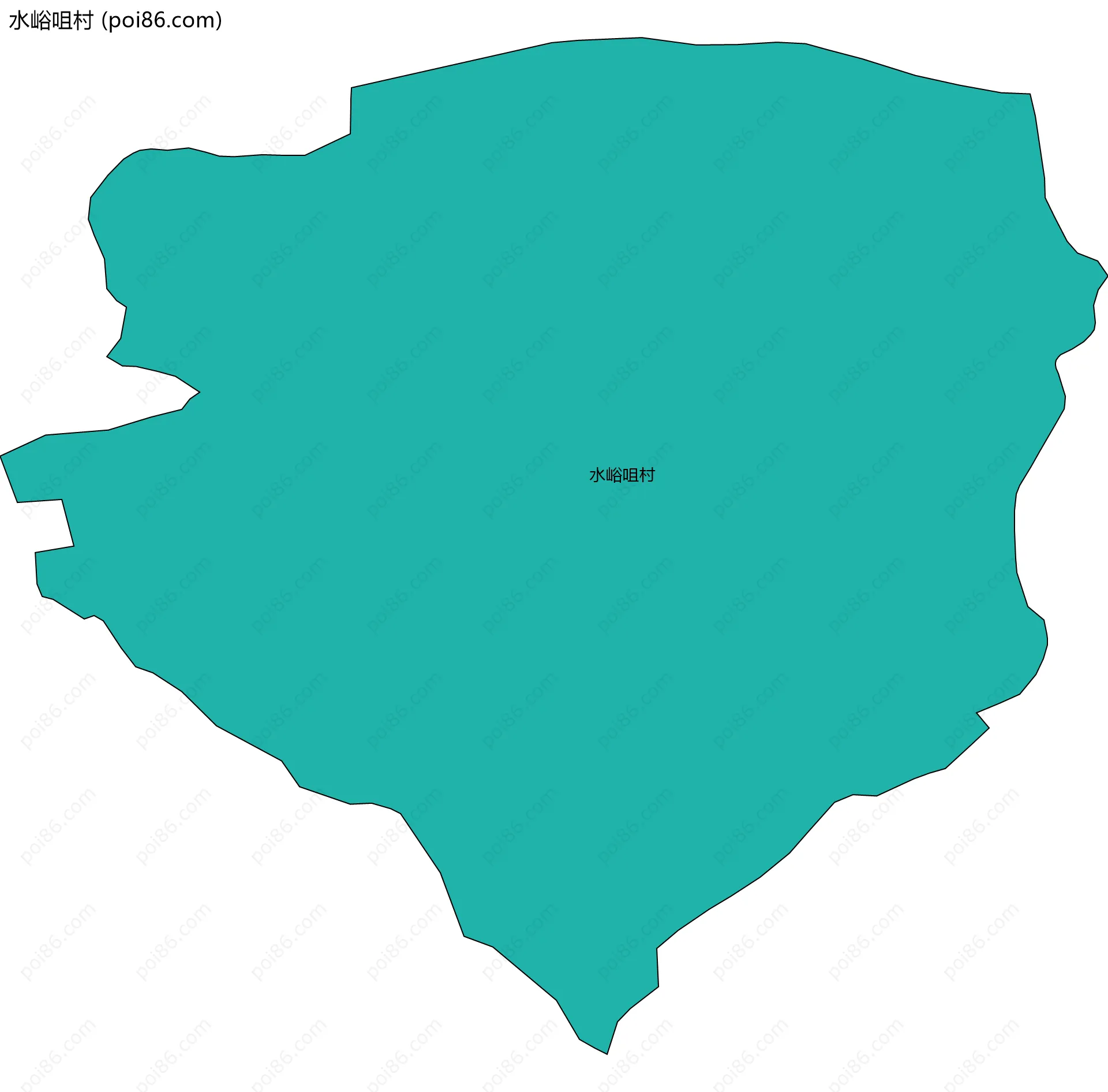 水峪咀村边界地图