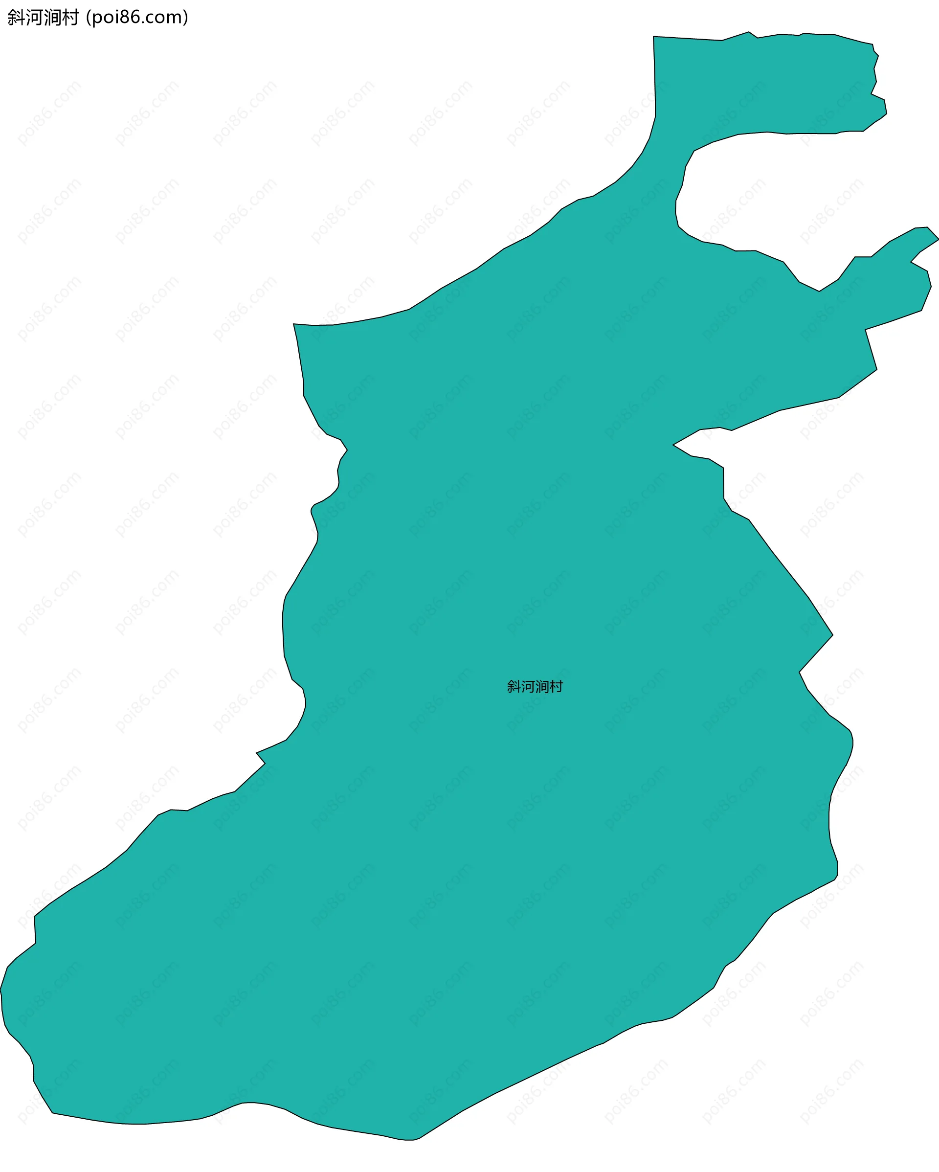 斜河涧村边界地图