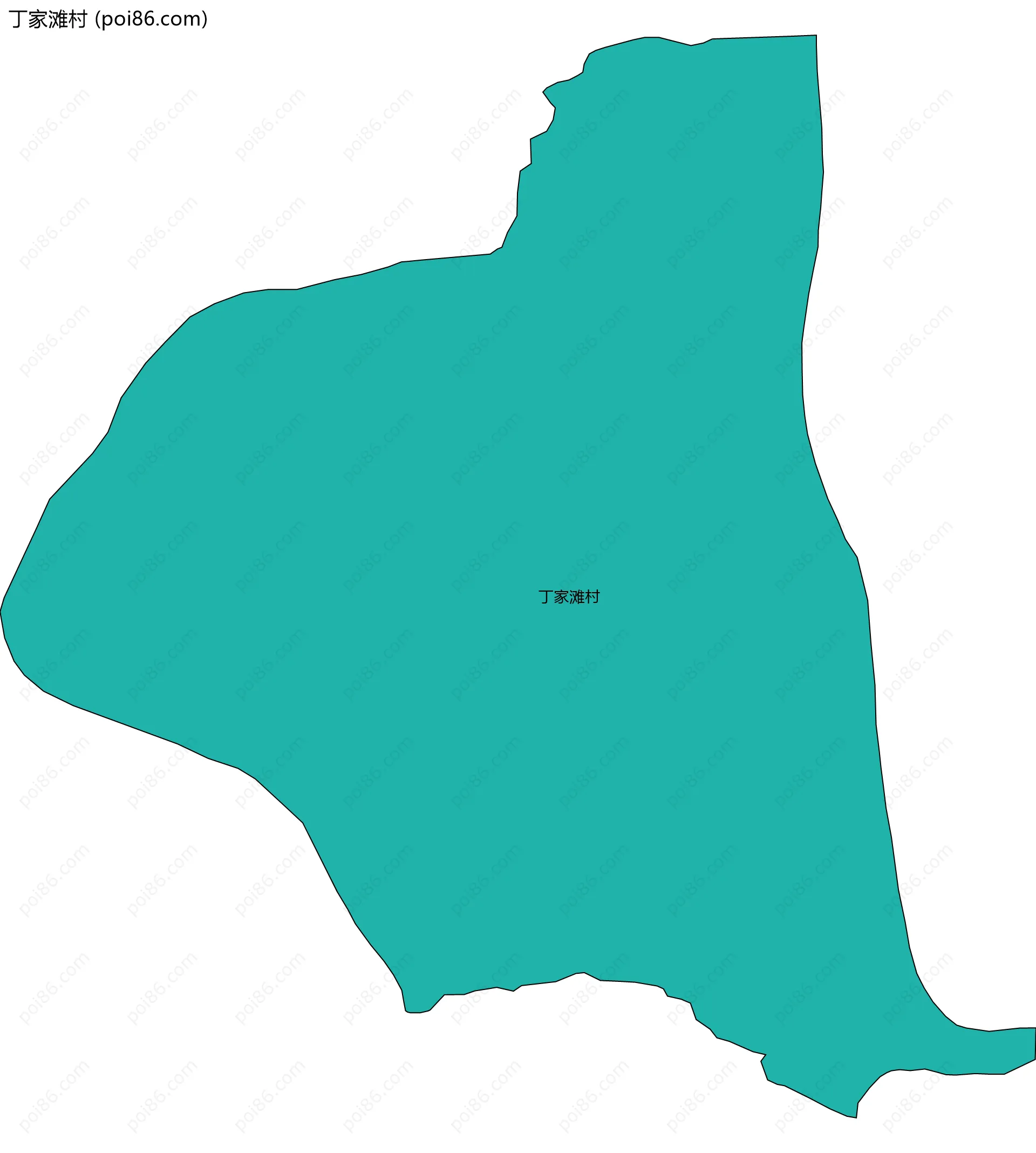 丁家滩村边界地图