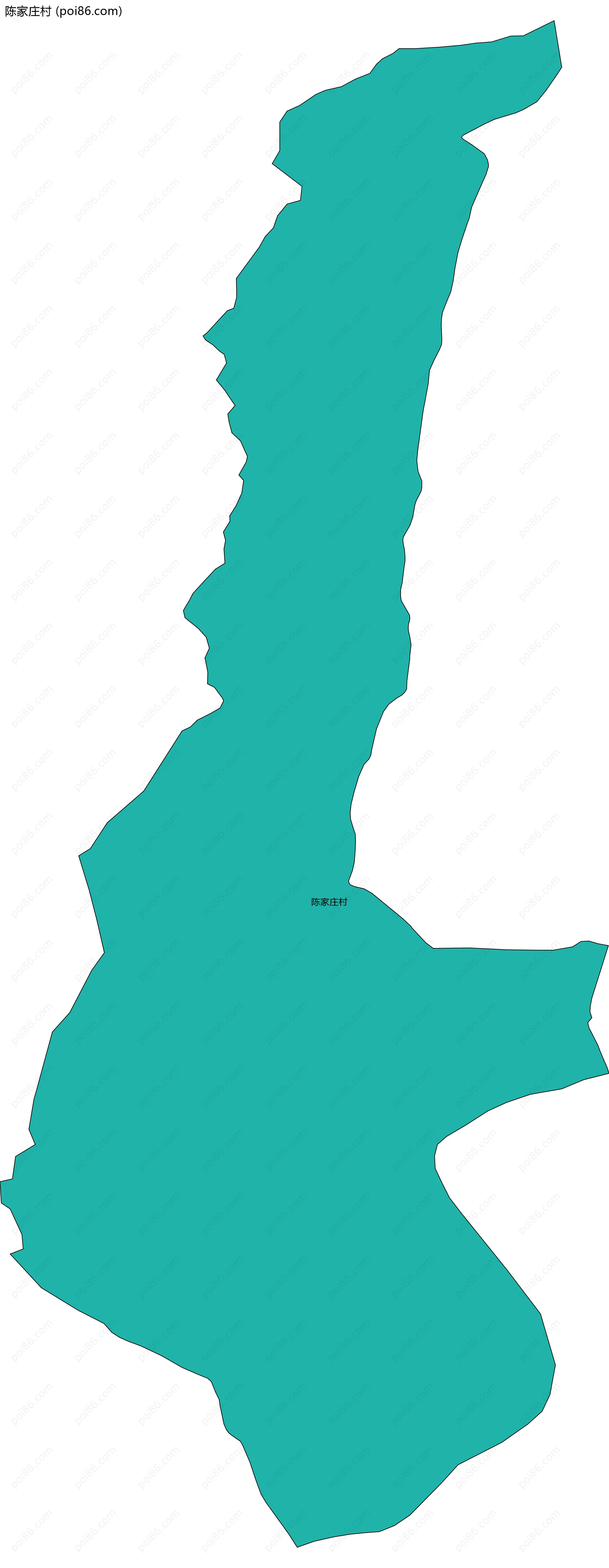 陈家庄村边界地图