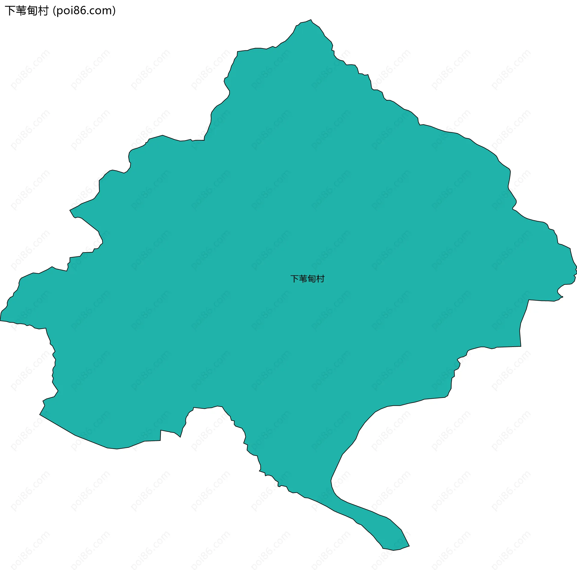 下苇甸村边界地图