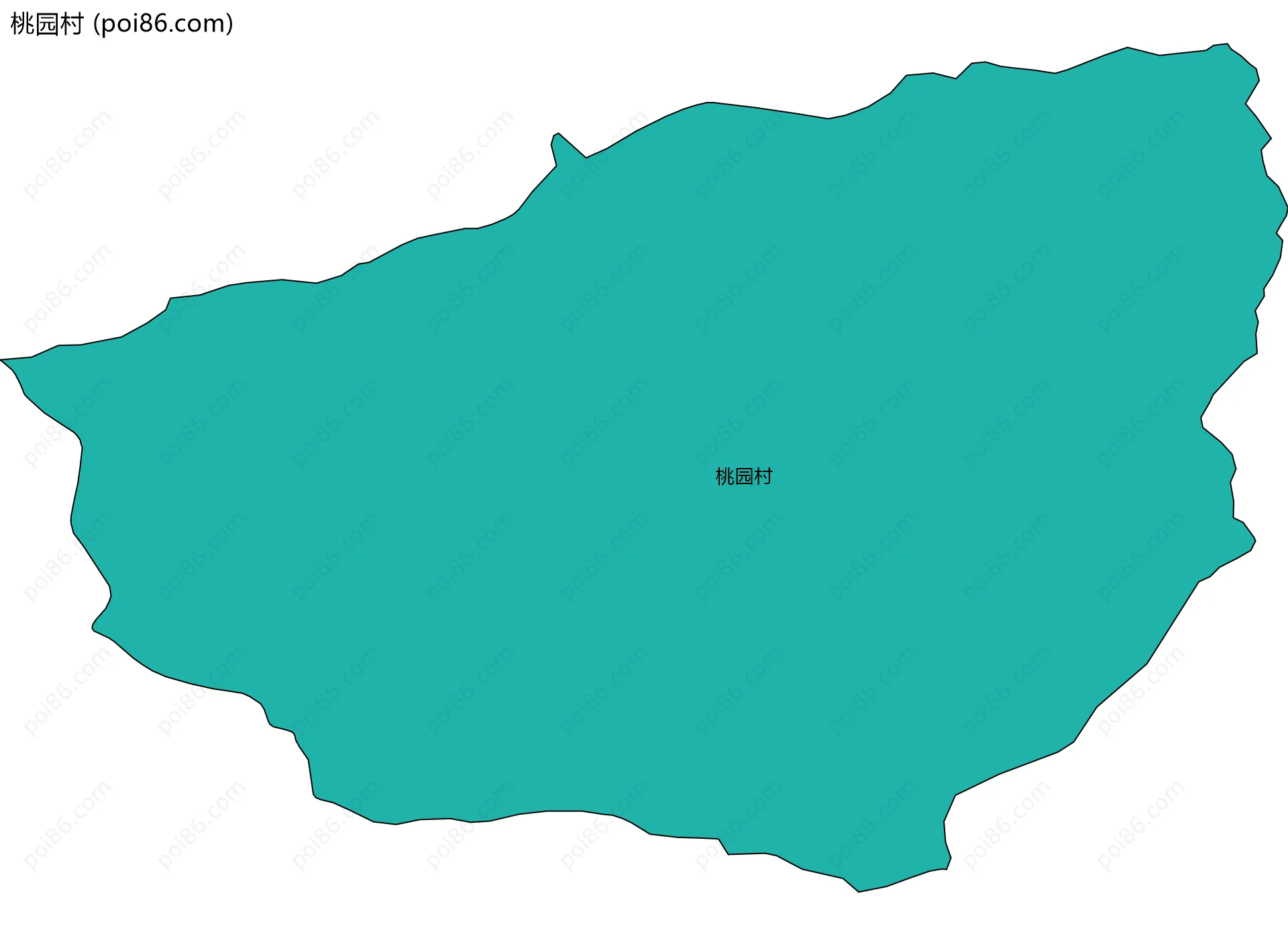 桃园村边界地图