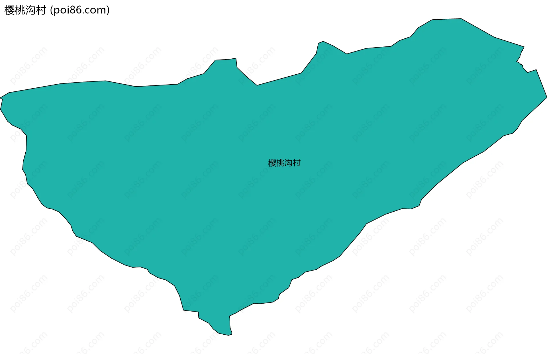 樱桃沟村边界地图