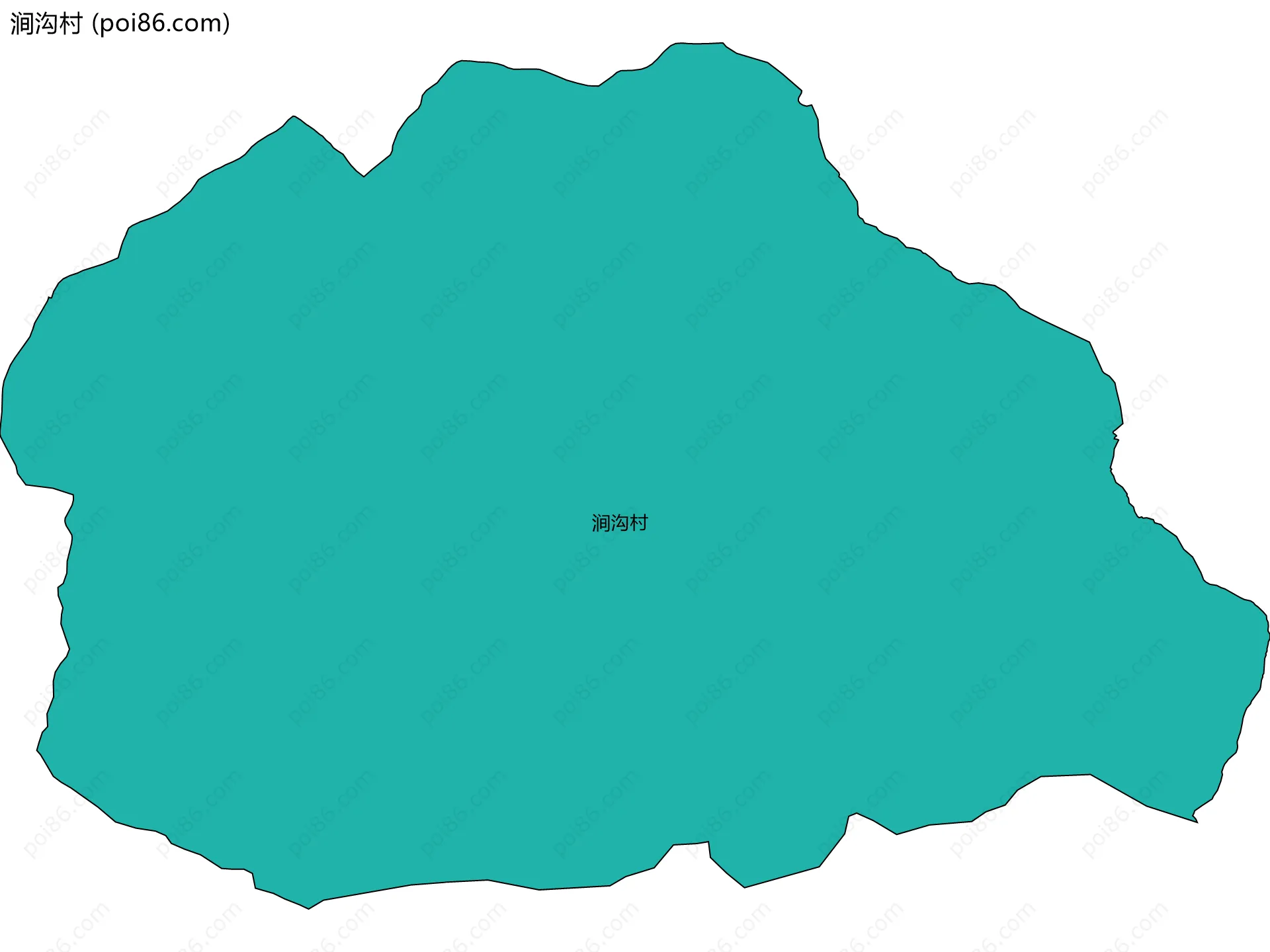 涧沟村边界地图