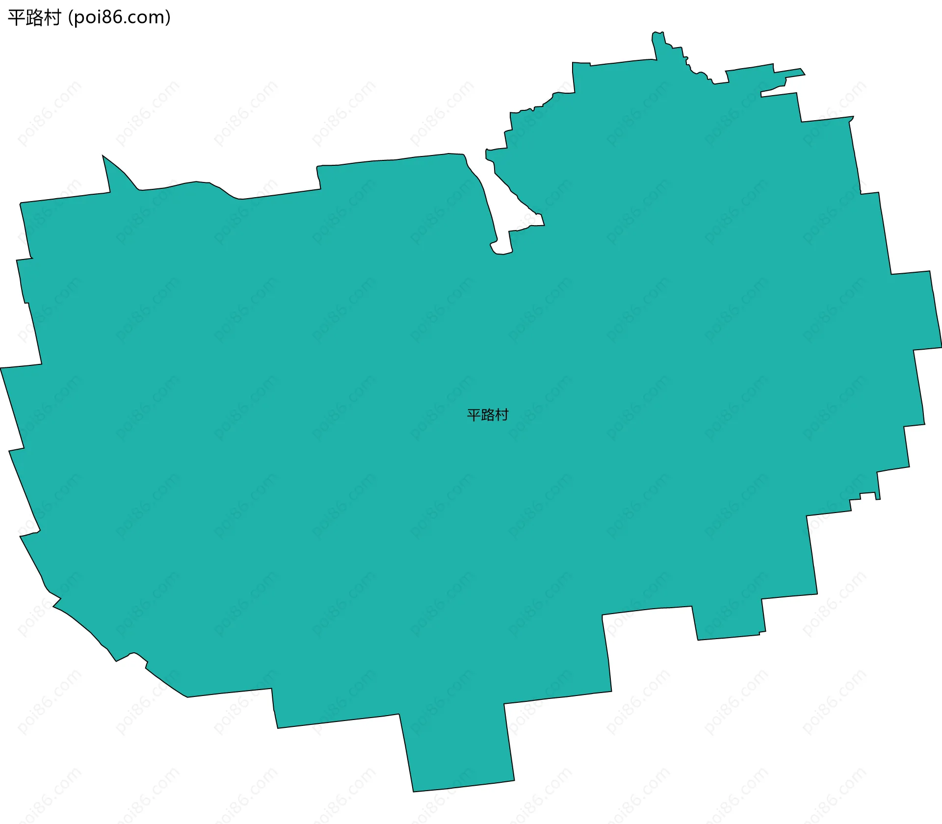 平路村边界地图