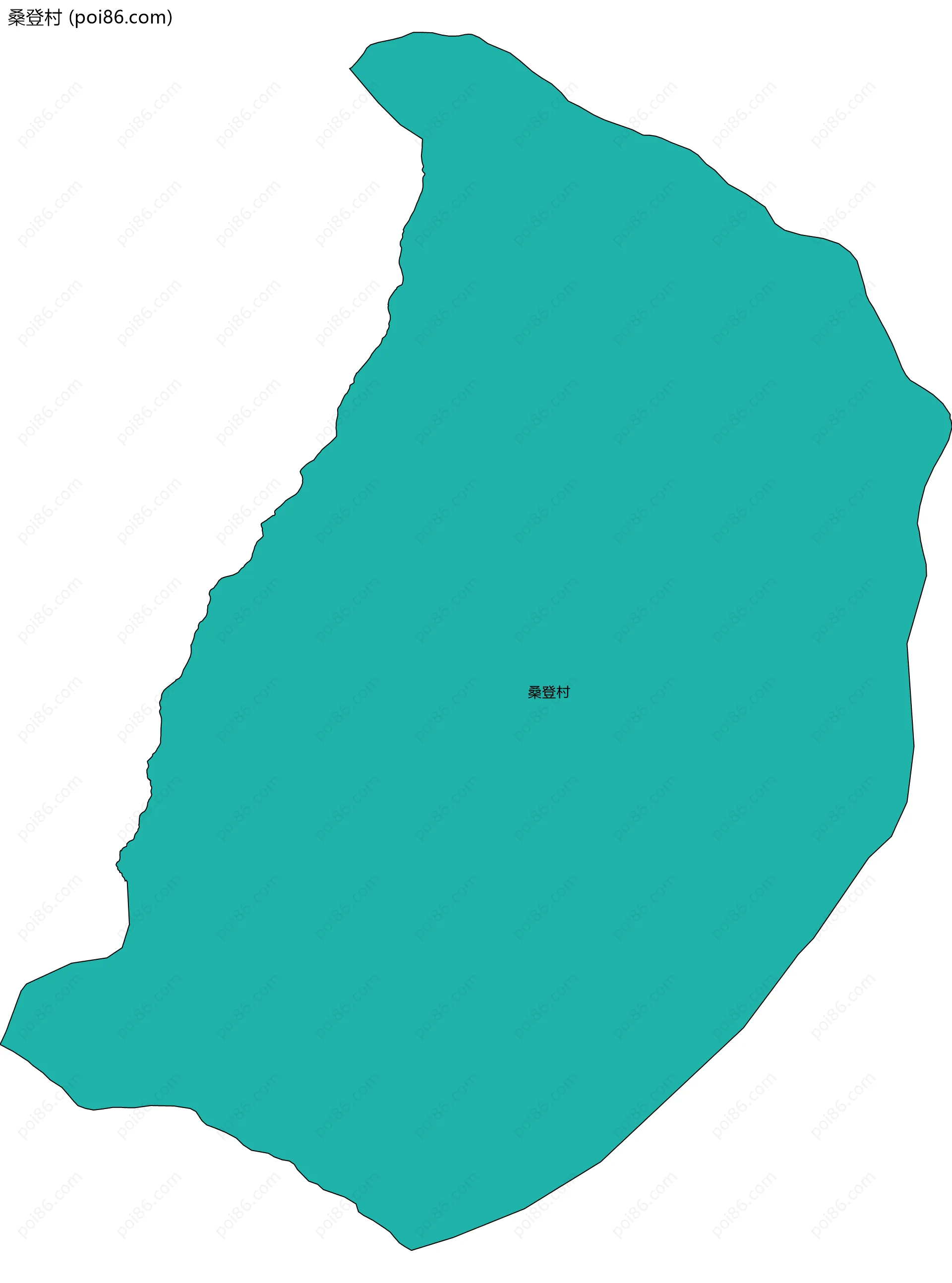 桑登村边界地图