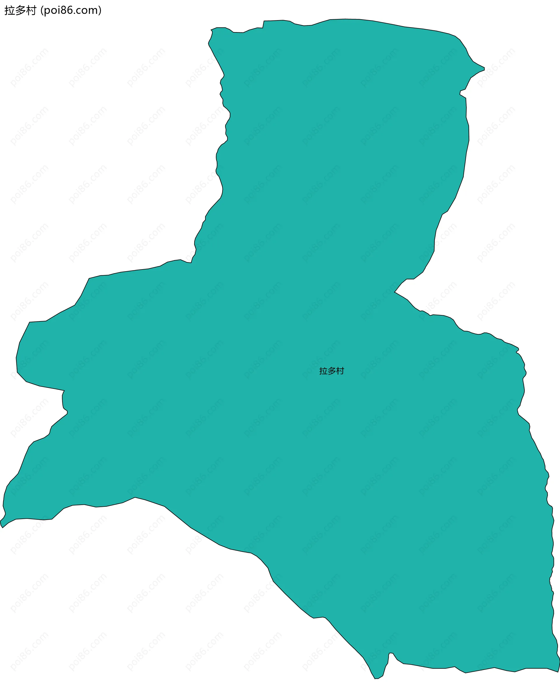 拉多村边界地图