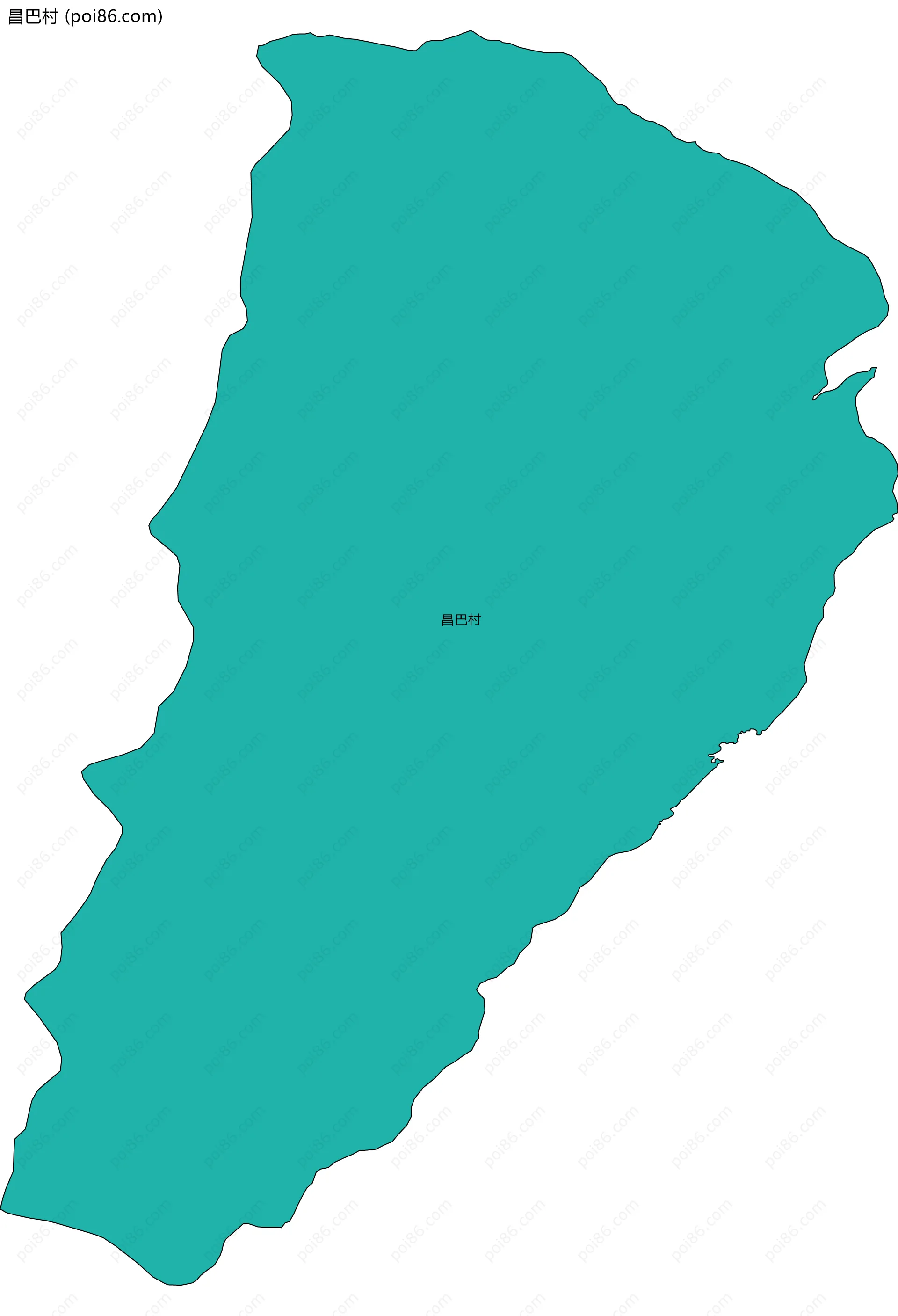 昌巴村边界地图