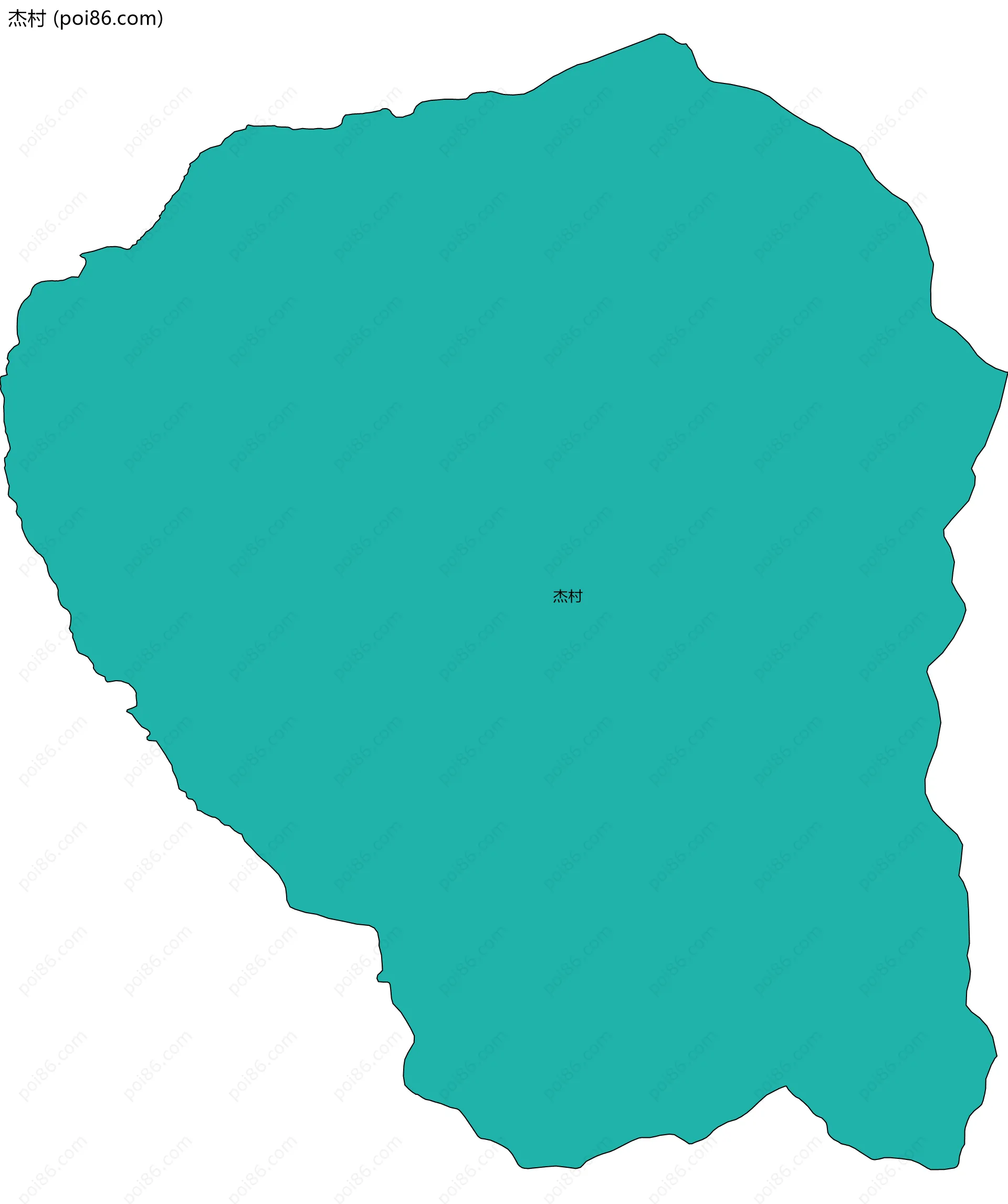 杰村边界地图
