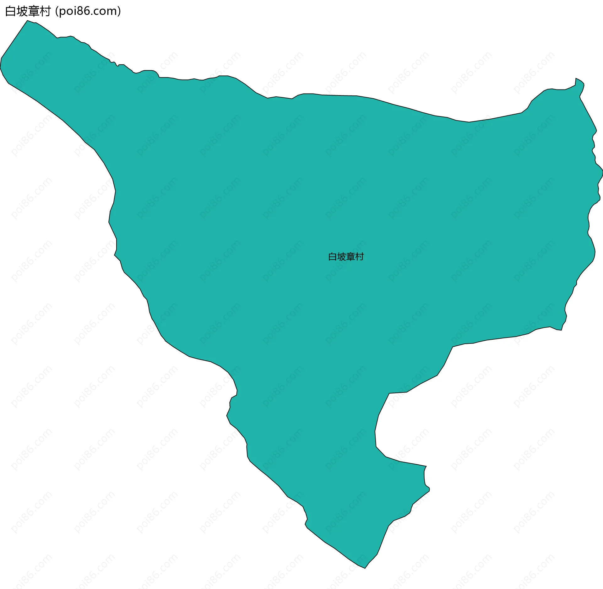 白坡章村边界地图