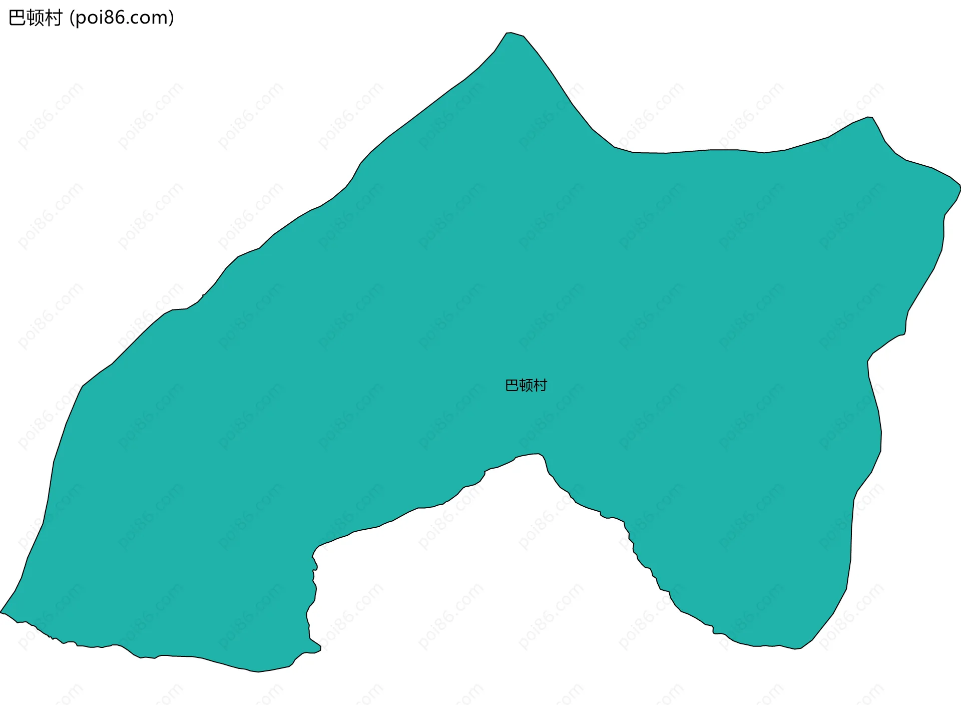 巴顿村边界地图