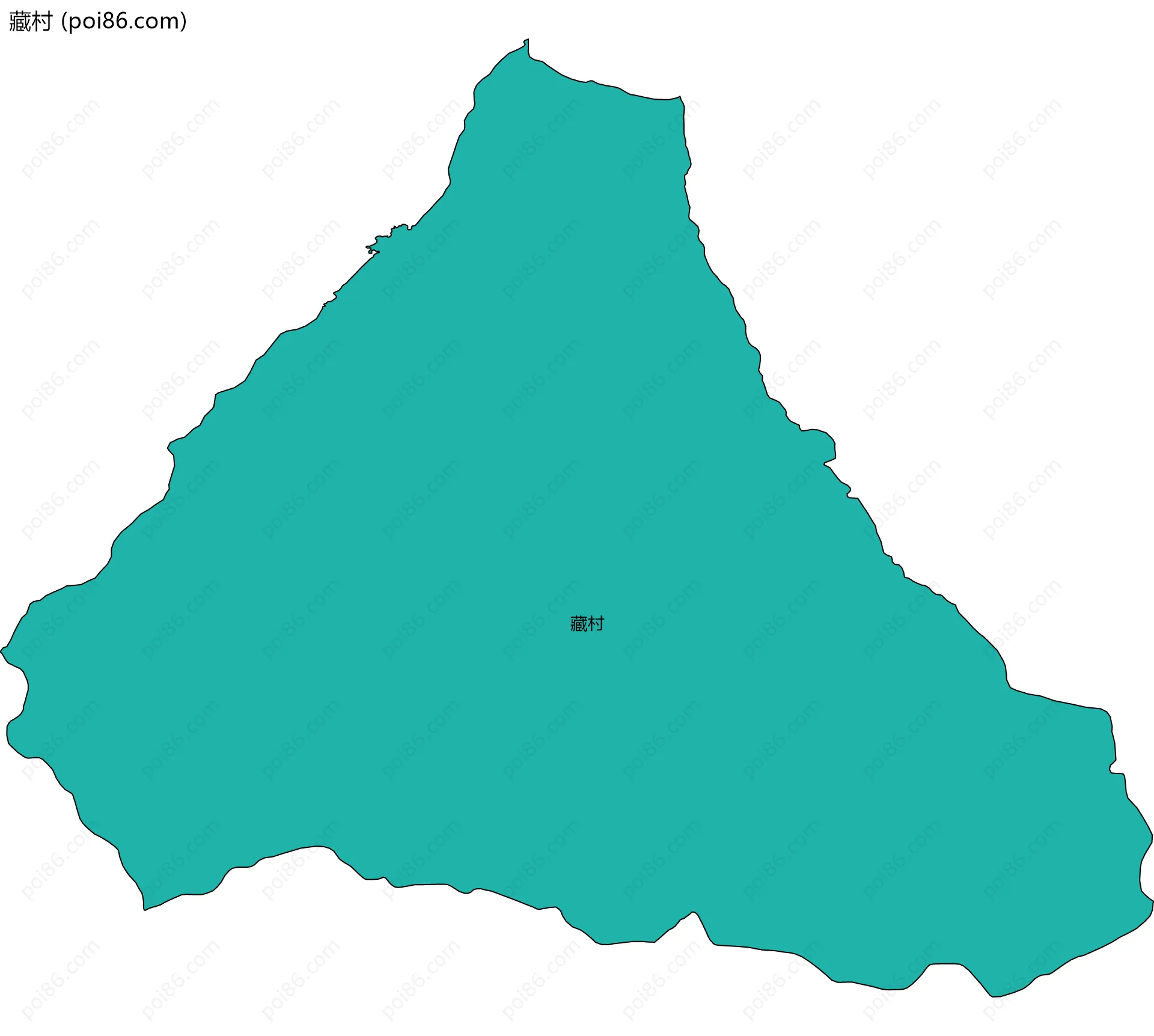 藏村边界地图