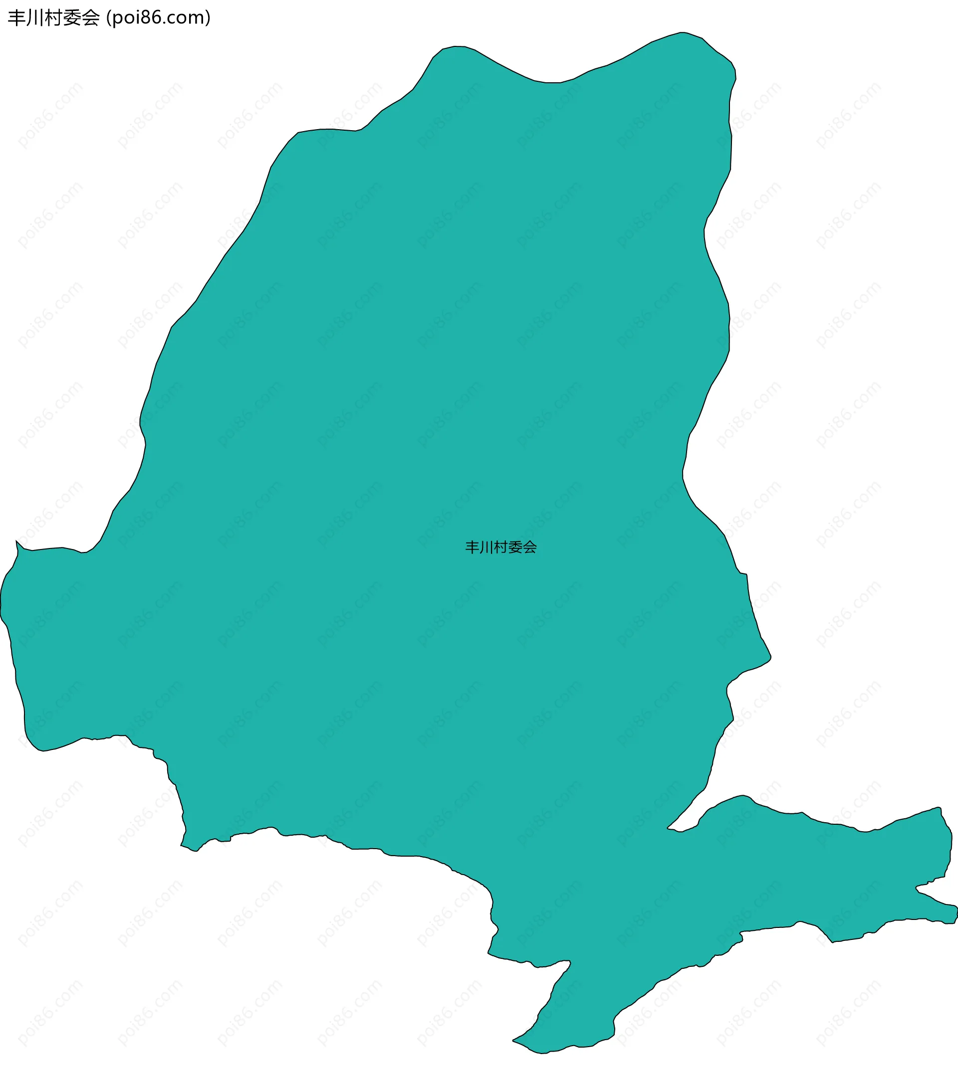 丰川村委会边界地图