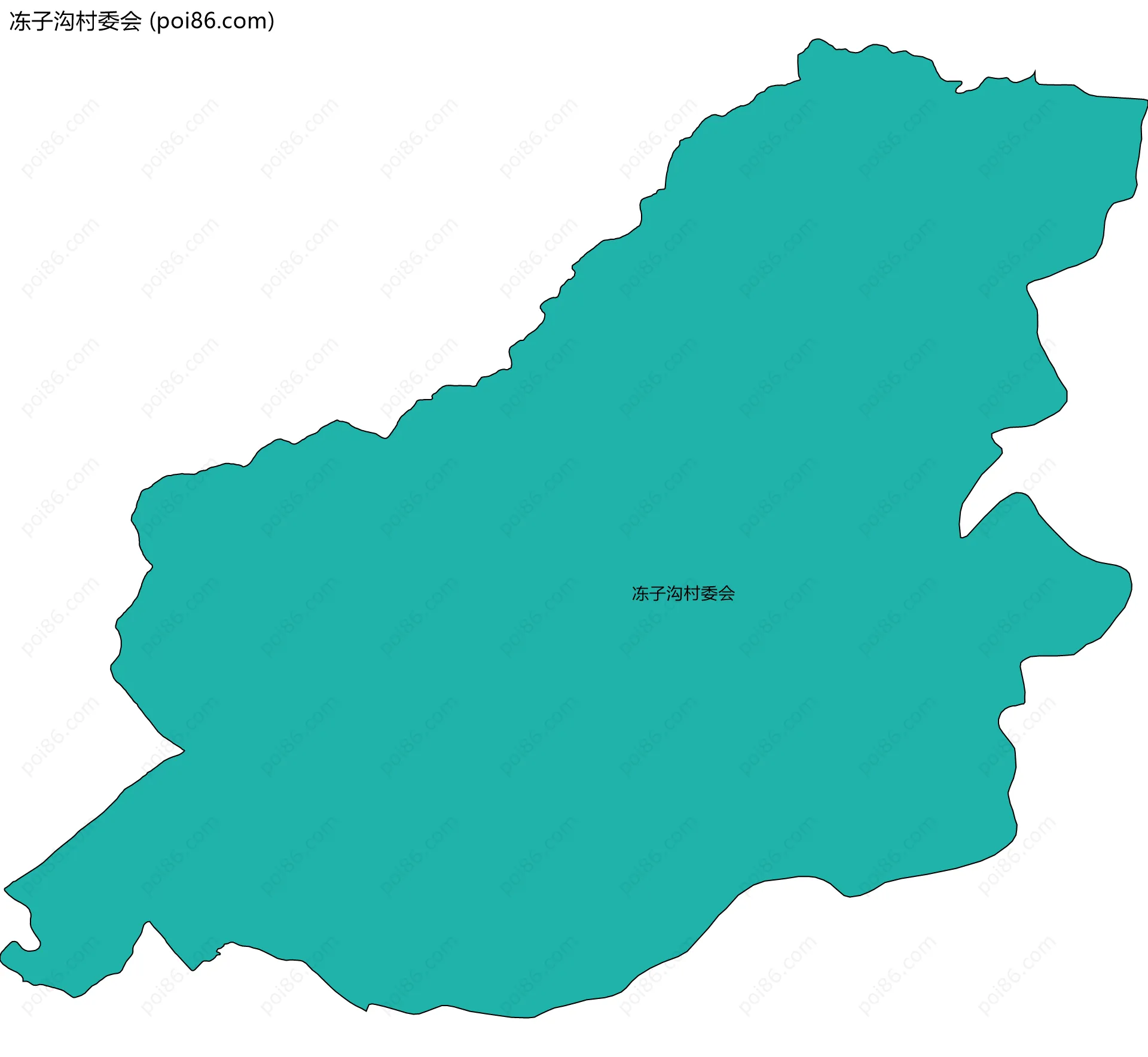 冻子沟村委会边界地图
