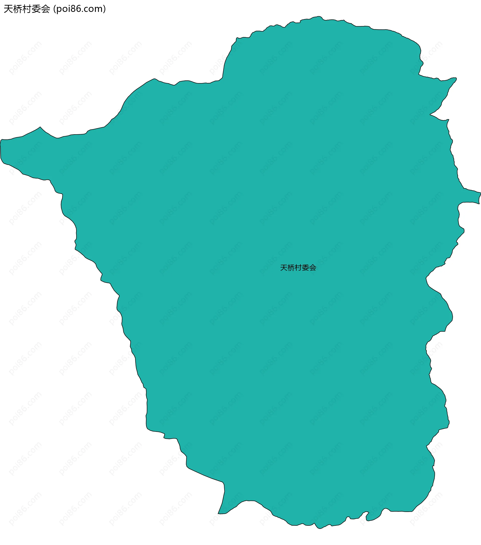 天桥村委会边界地图