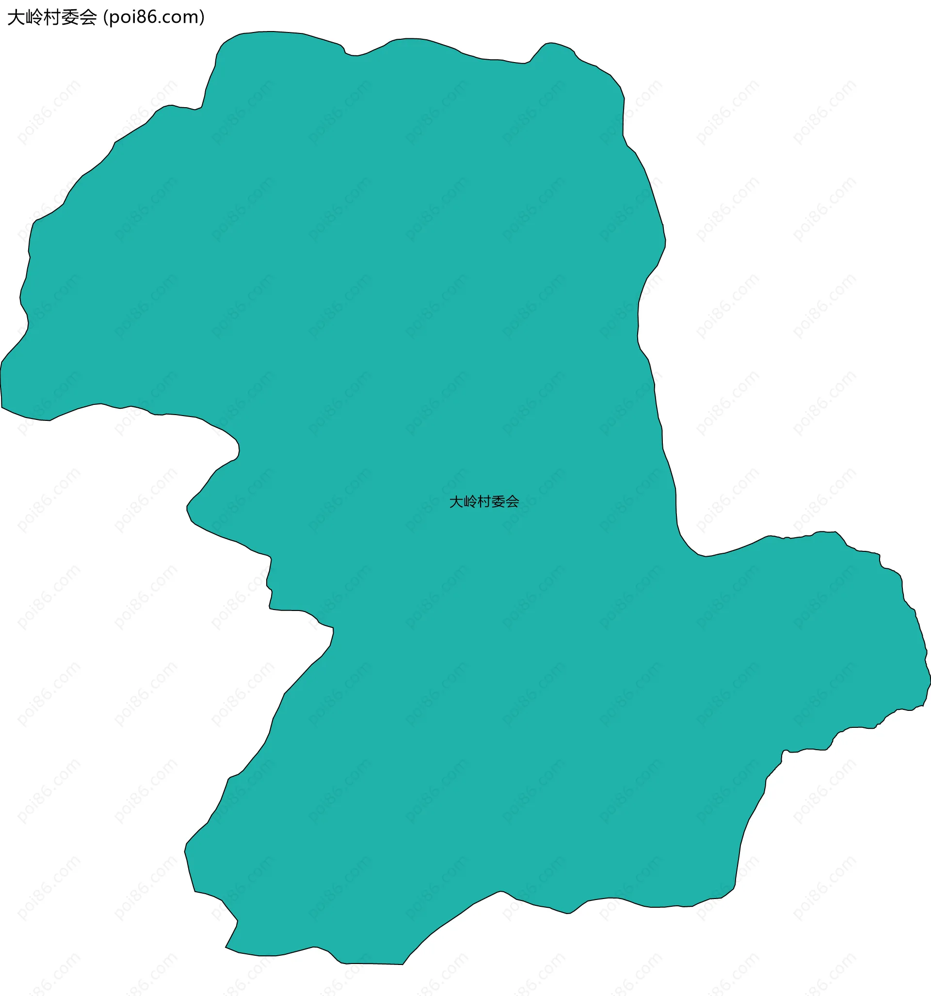 大岭村委会边界地图