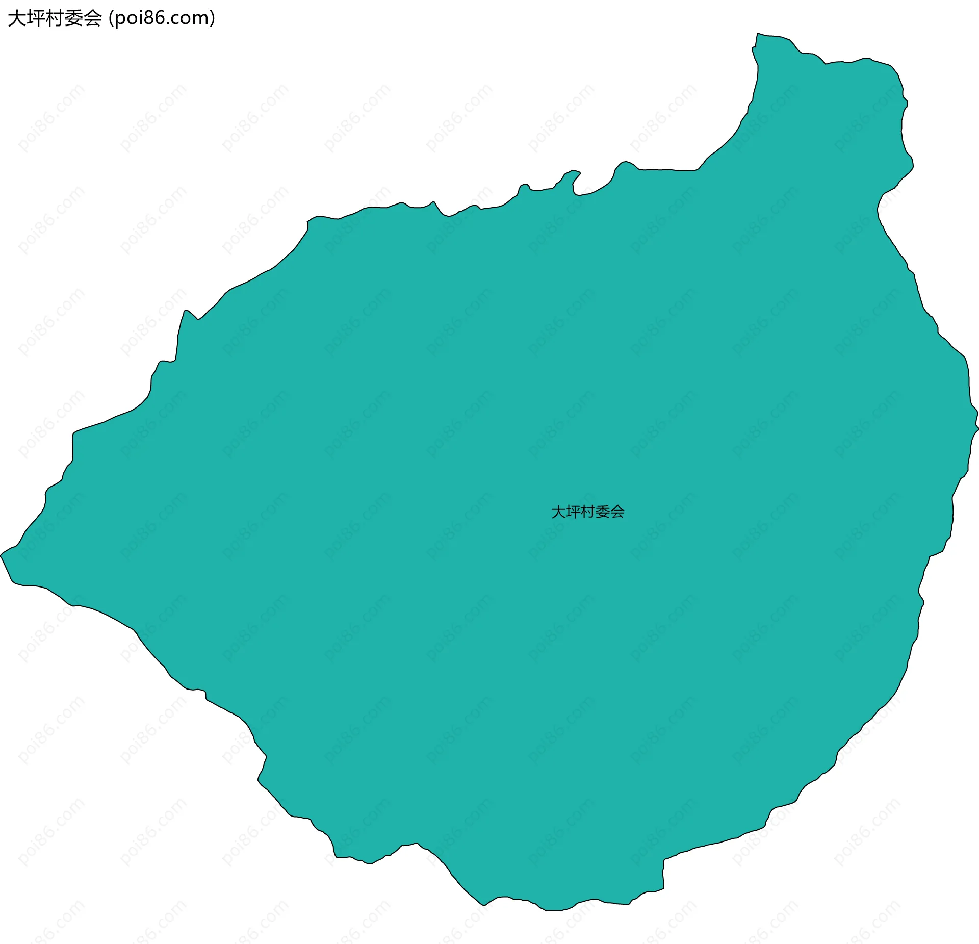 大坪村委会边界地图