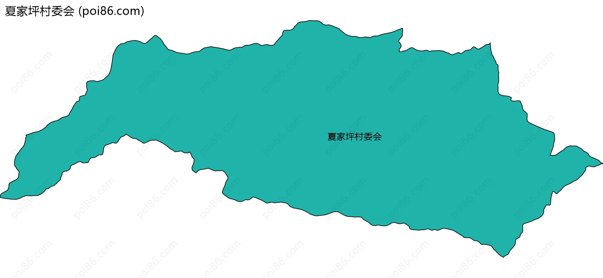 夏家坪村委会边界地图