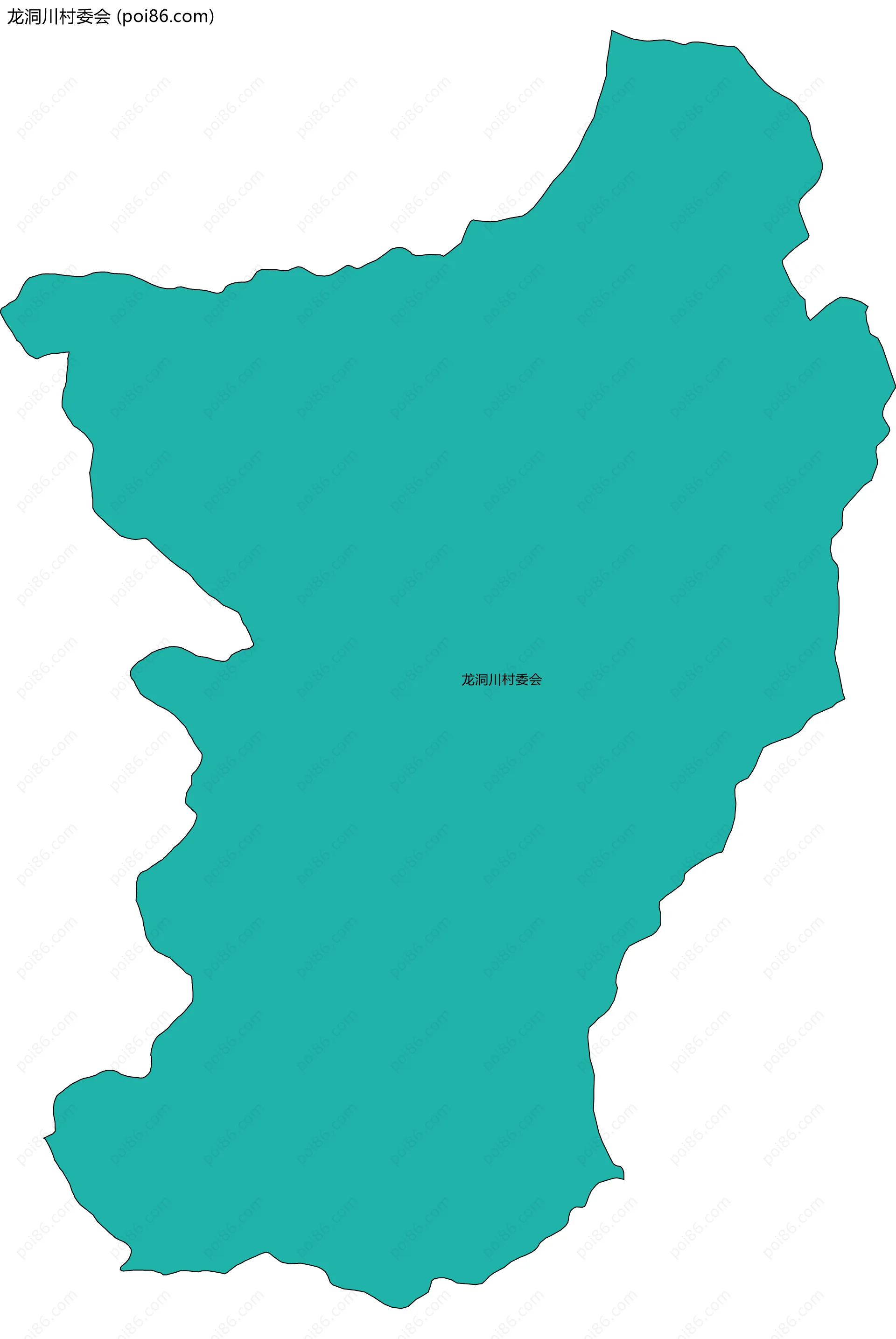 龙洞川村委会边界地图