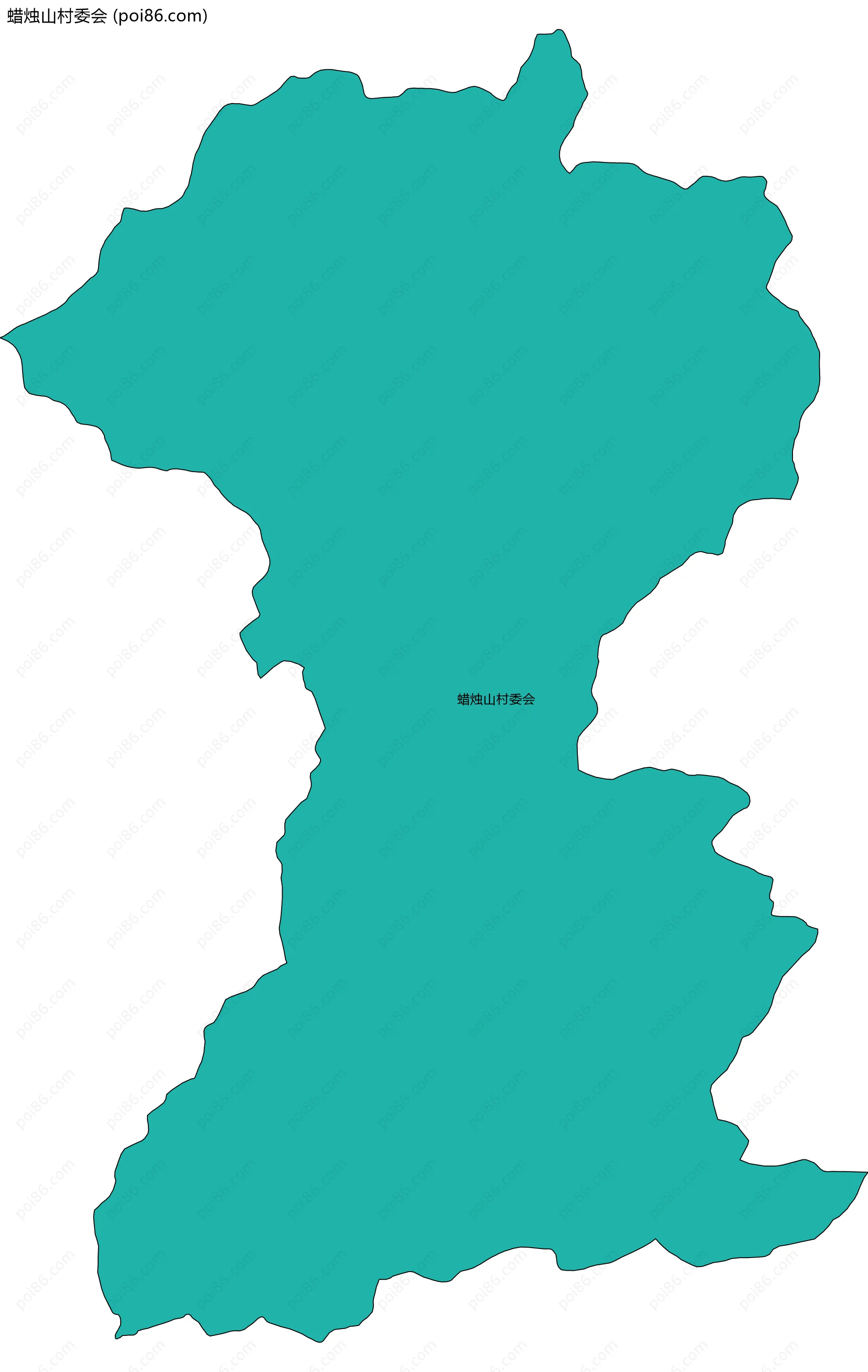 蜡烛山村委会边界地图