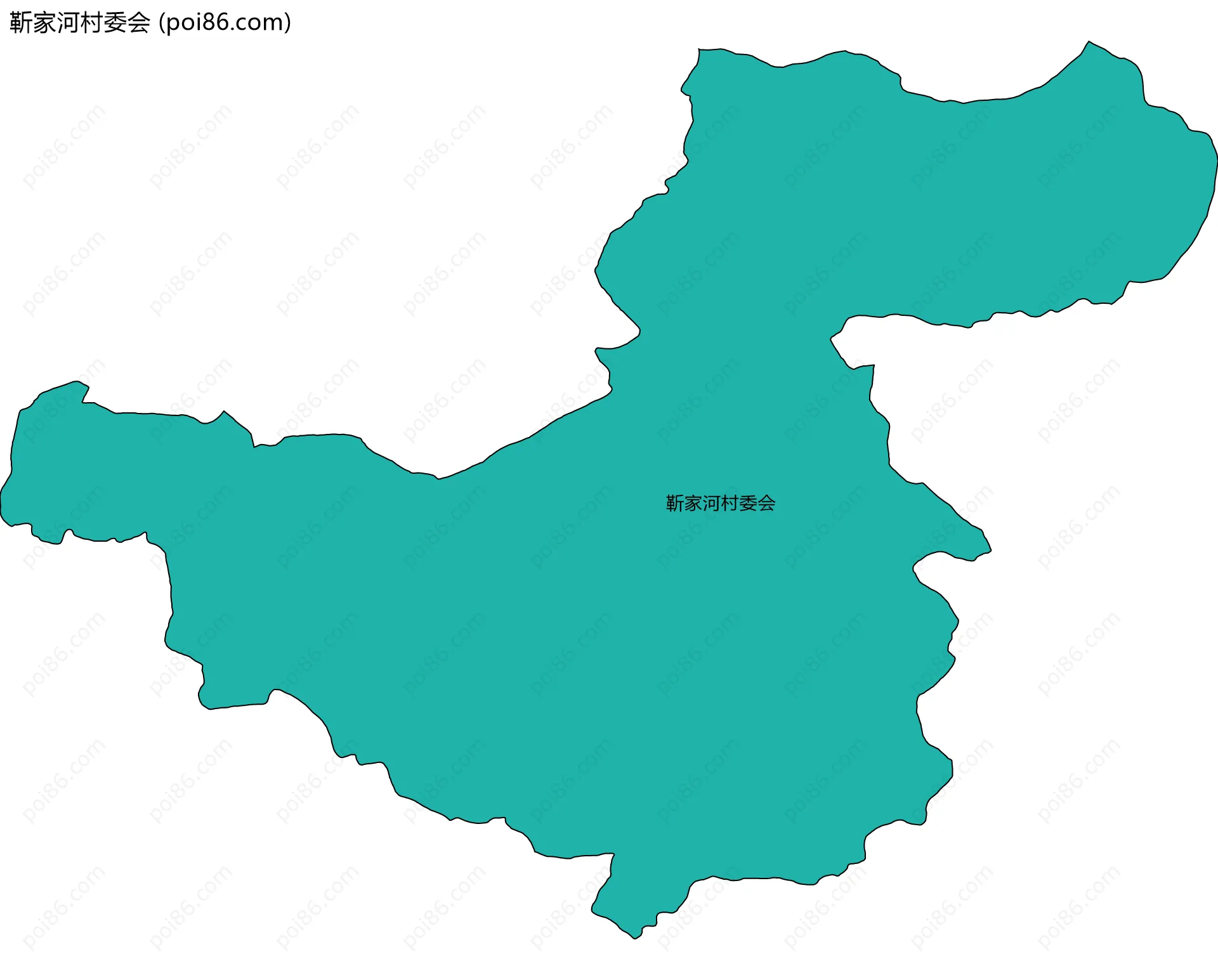 靳家河村委会边界地图