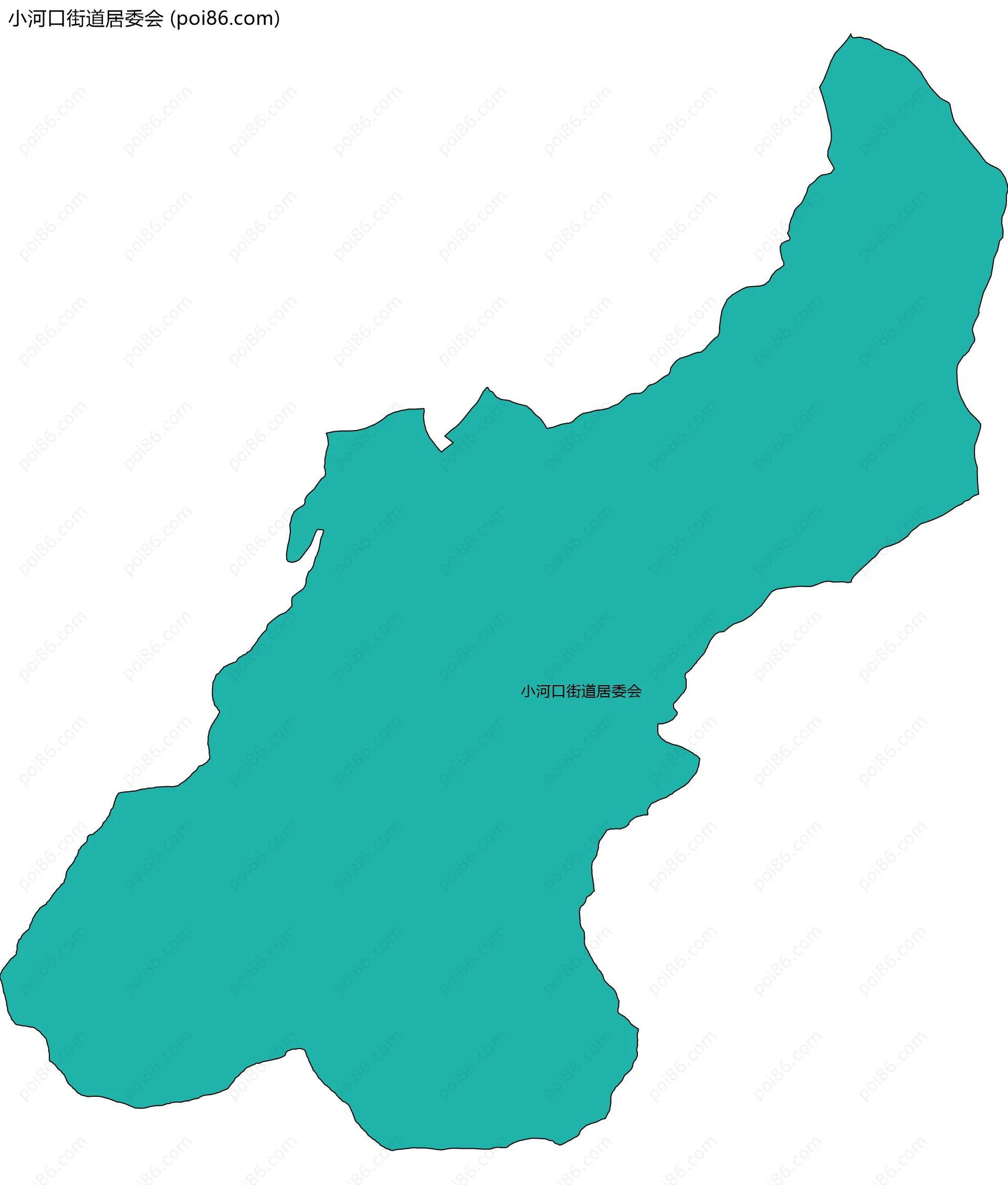 小河口街道居委会边界地图