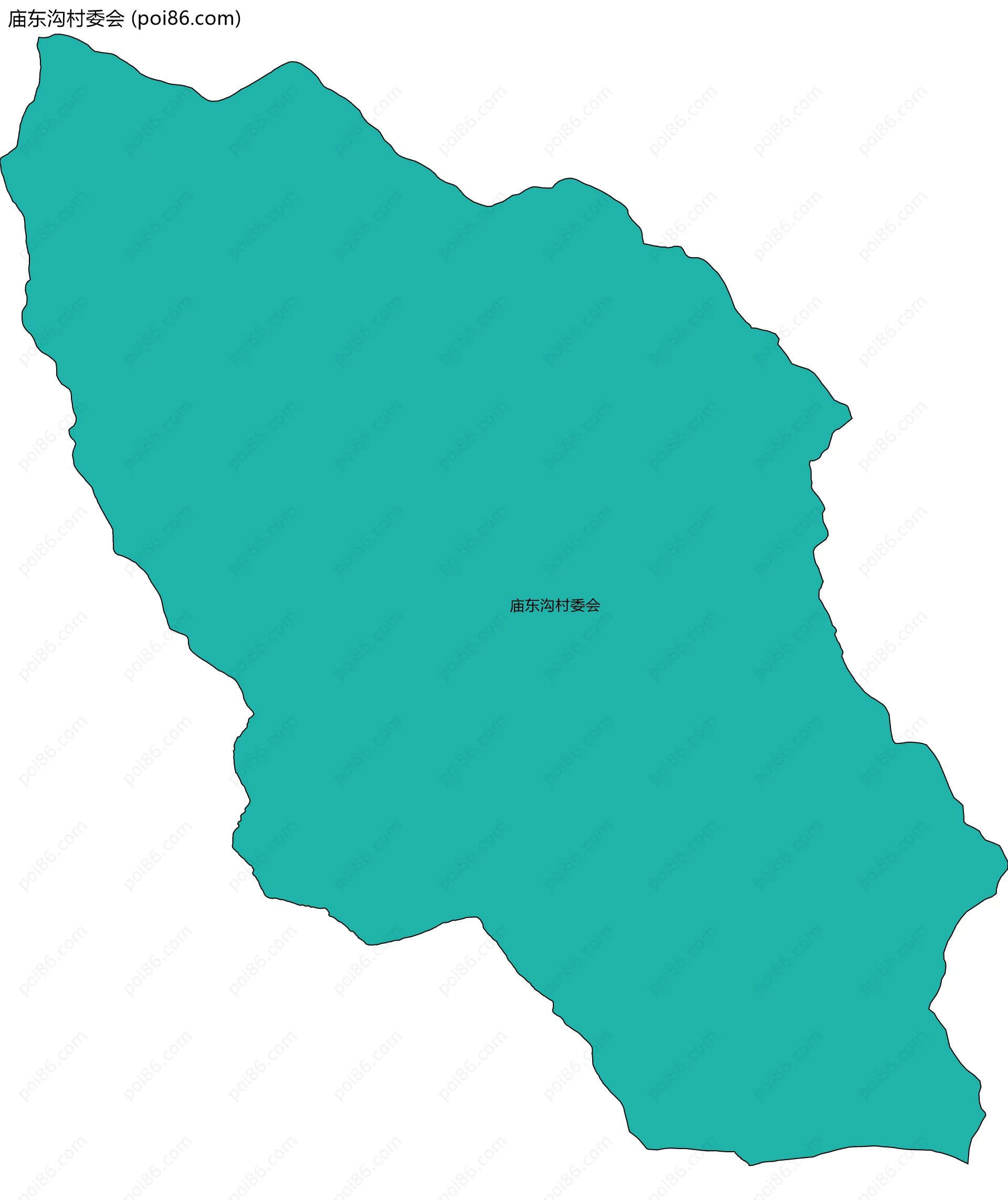 庙东沟村委会边界地图