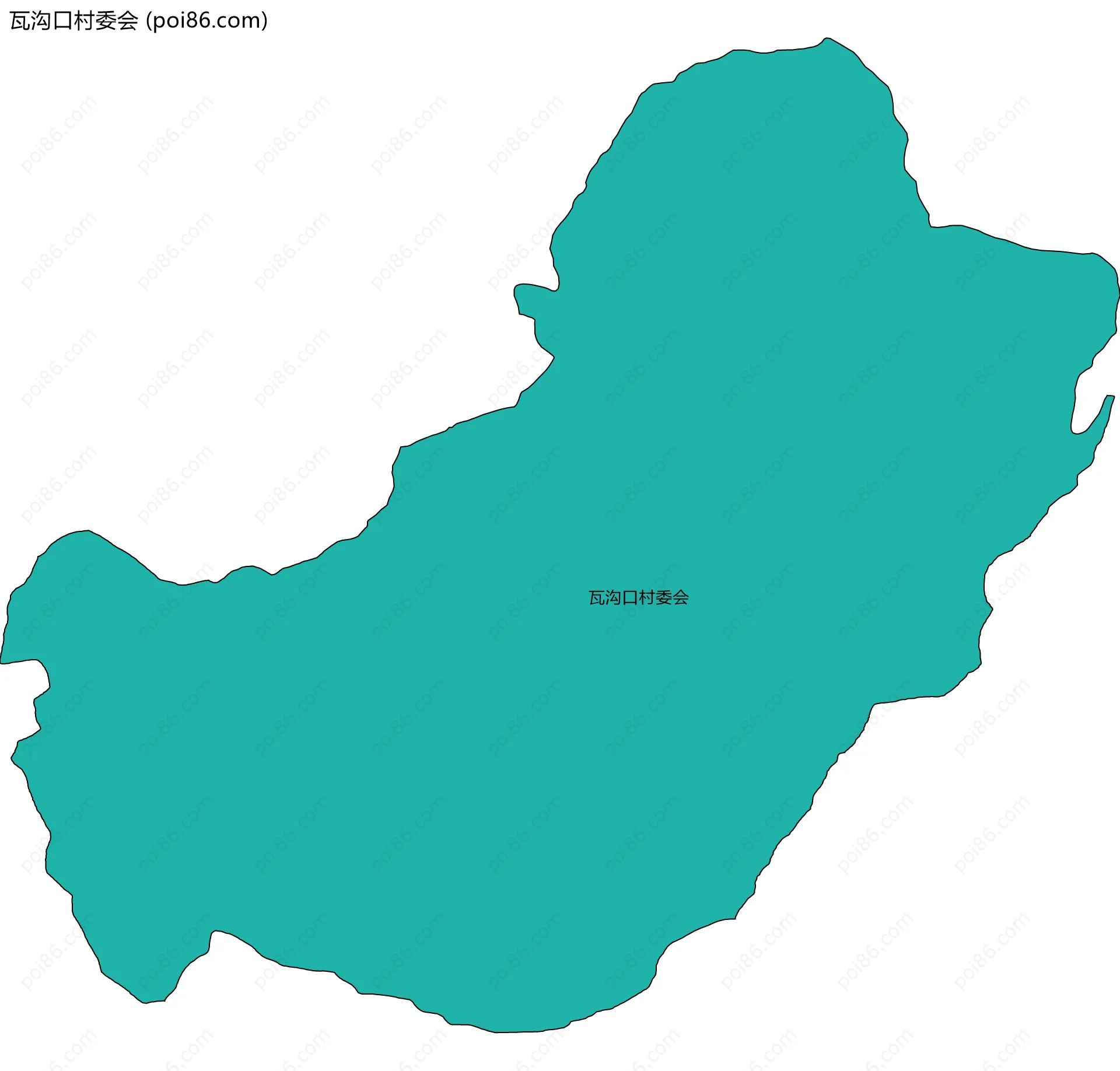 瓦沟口村委会边界地图