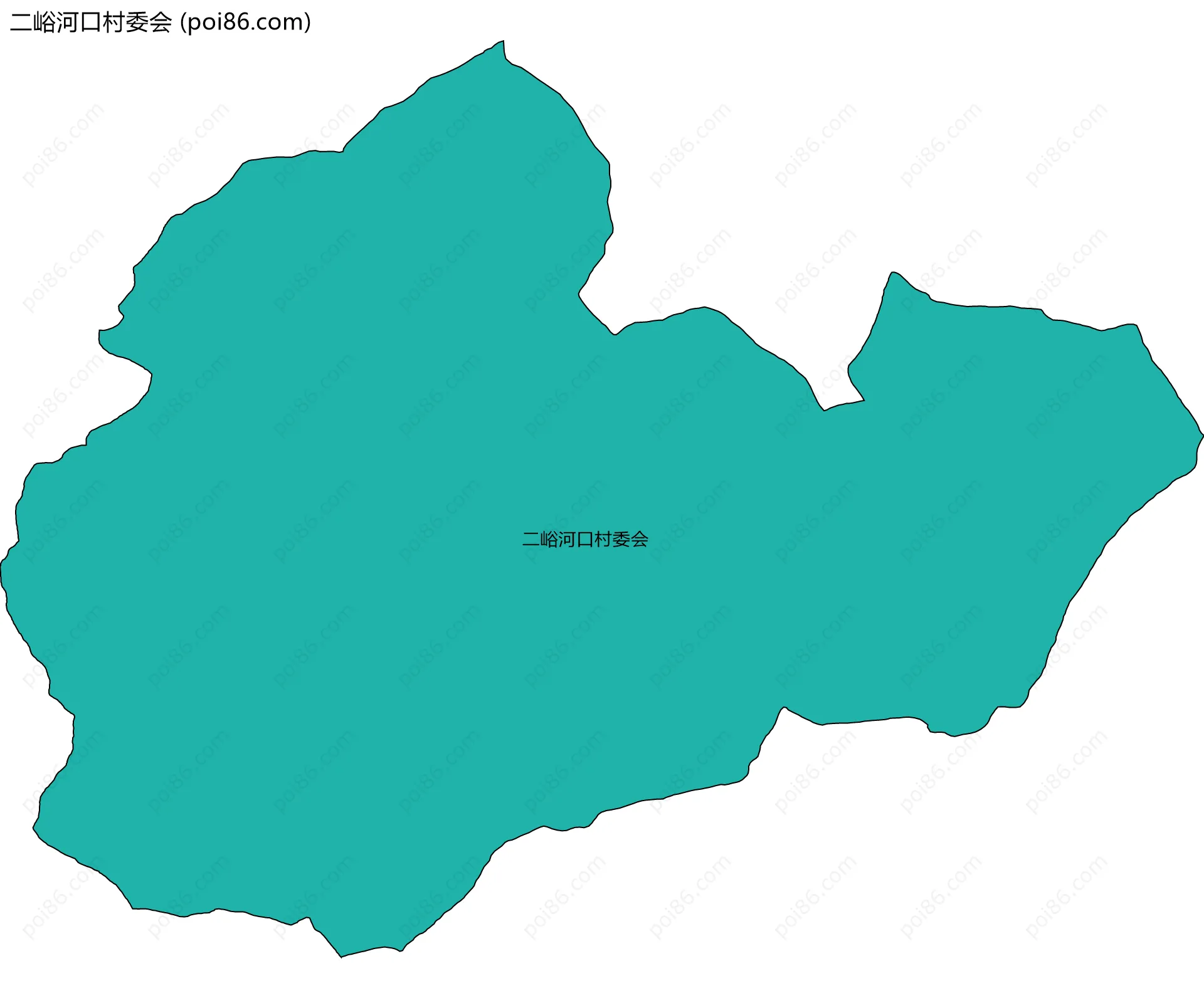 二峪河口村委会边界地图