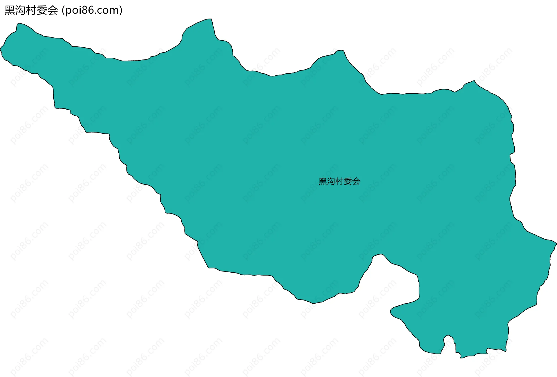 黑沟村委会边界地图