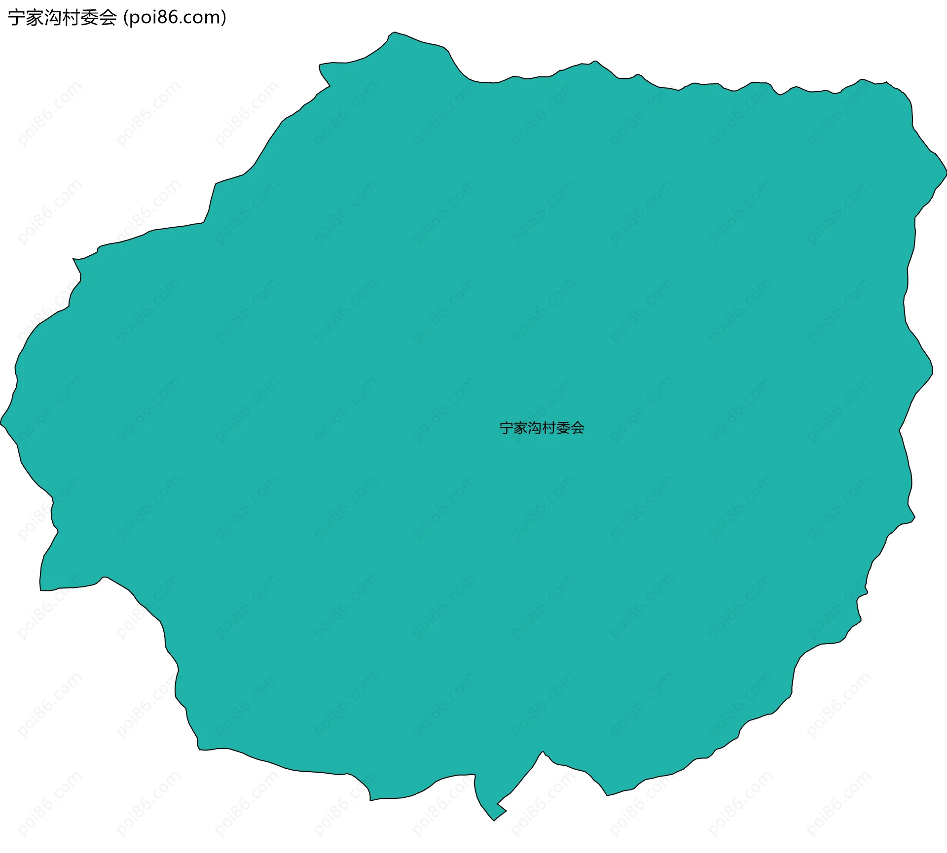宁家沟村委会边界地图