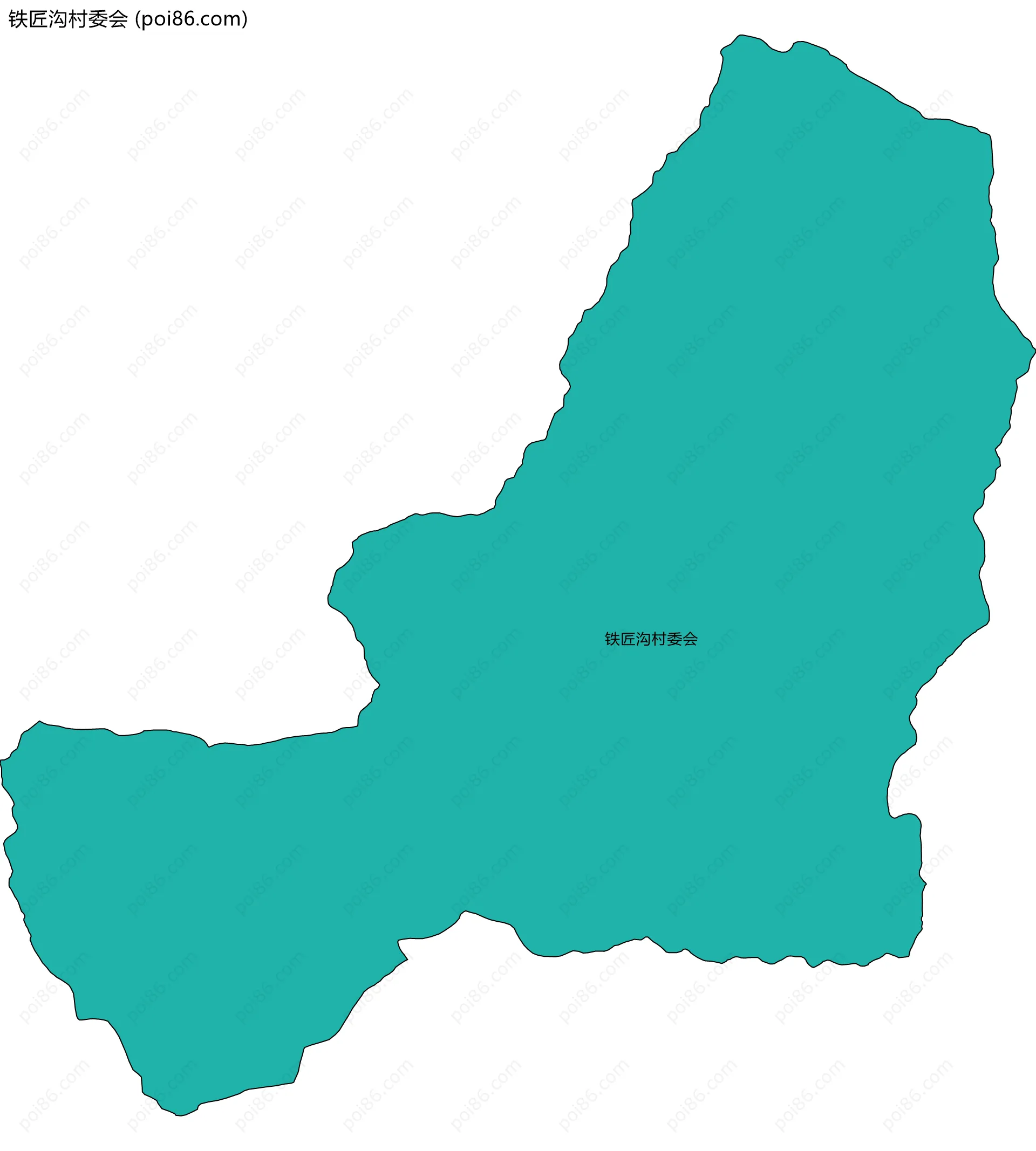 铁匠沟村委会边界地图