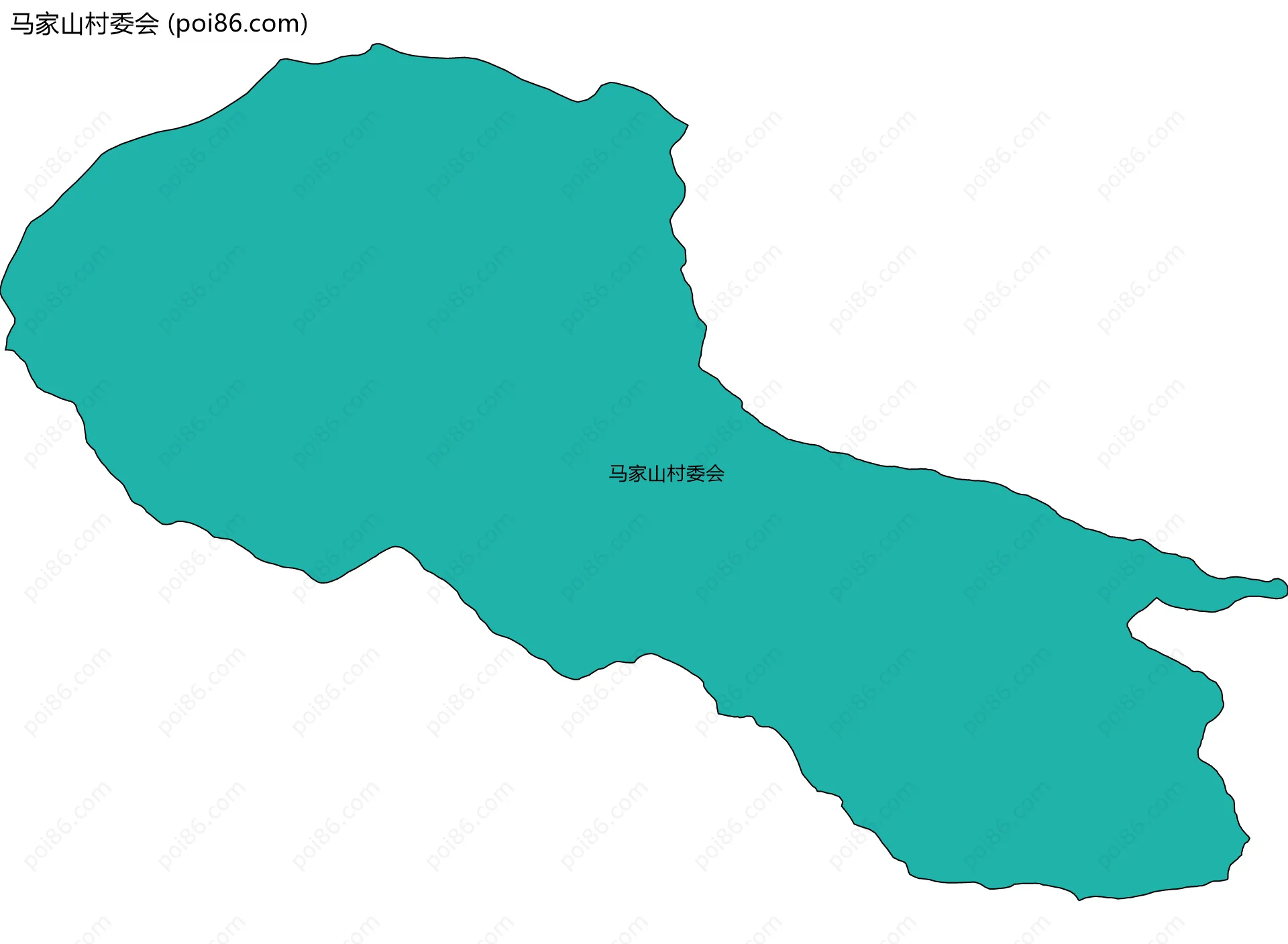 马家山村委会边界地图