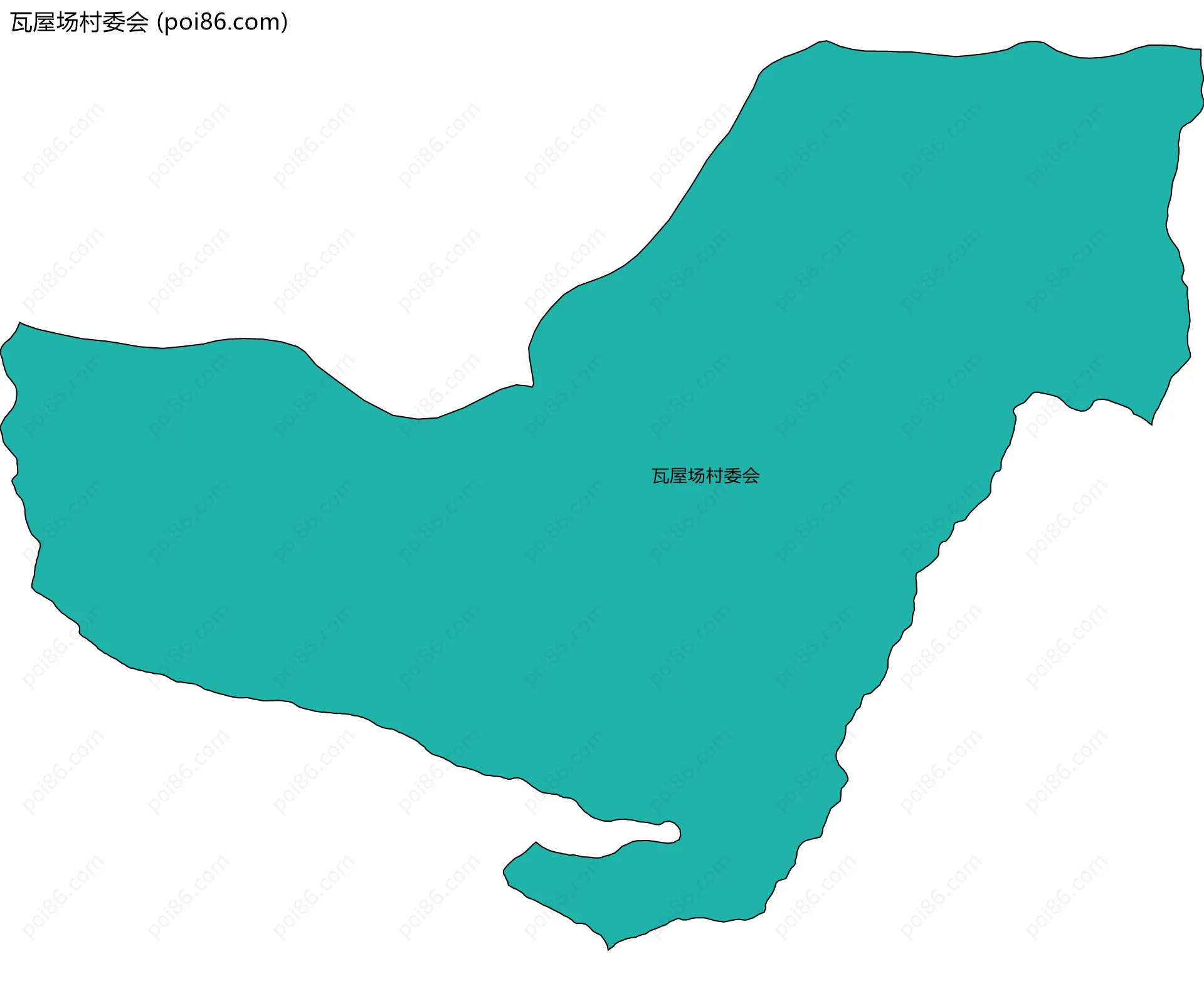 瓦屋场村委会边界地图